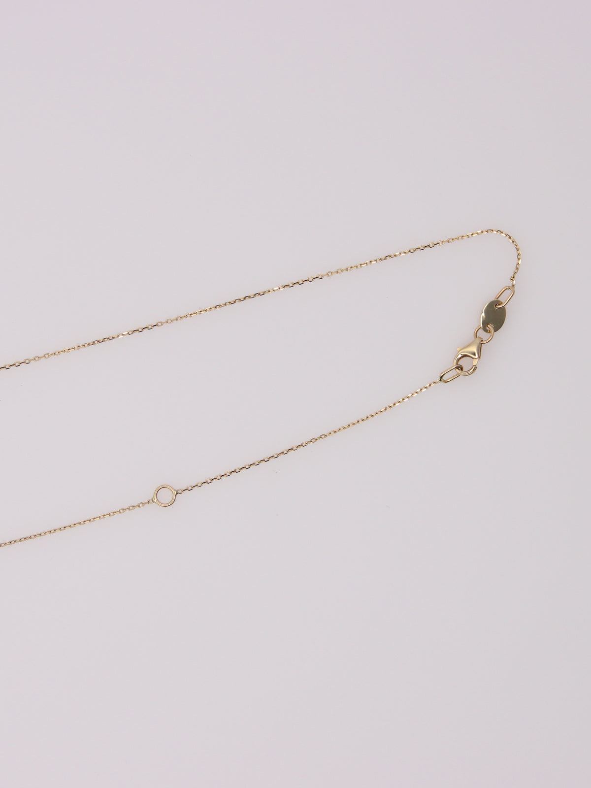 14K Yellow Gold Mini Opal Cross Pendant Necklace