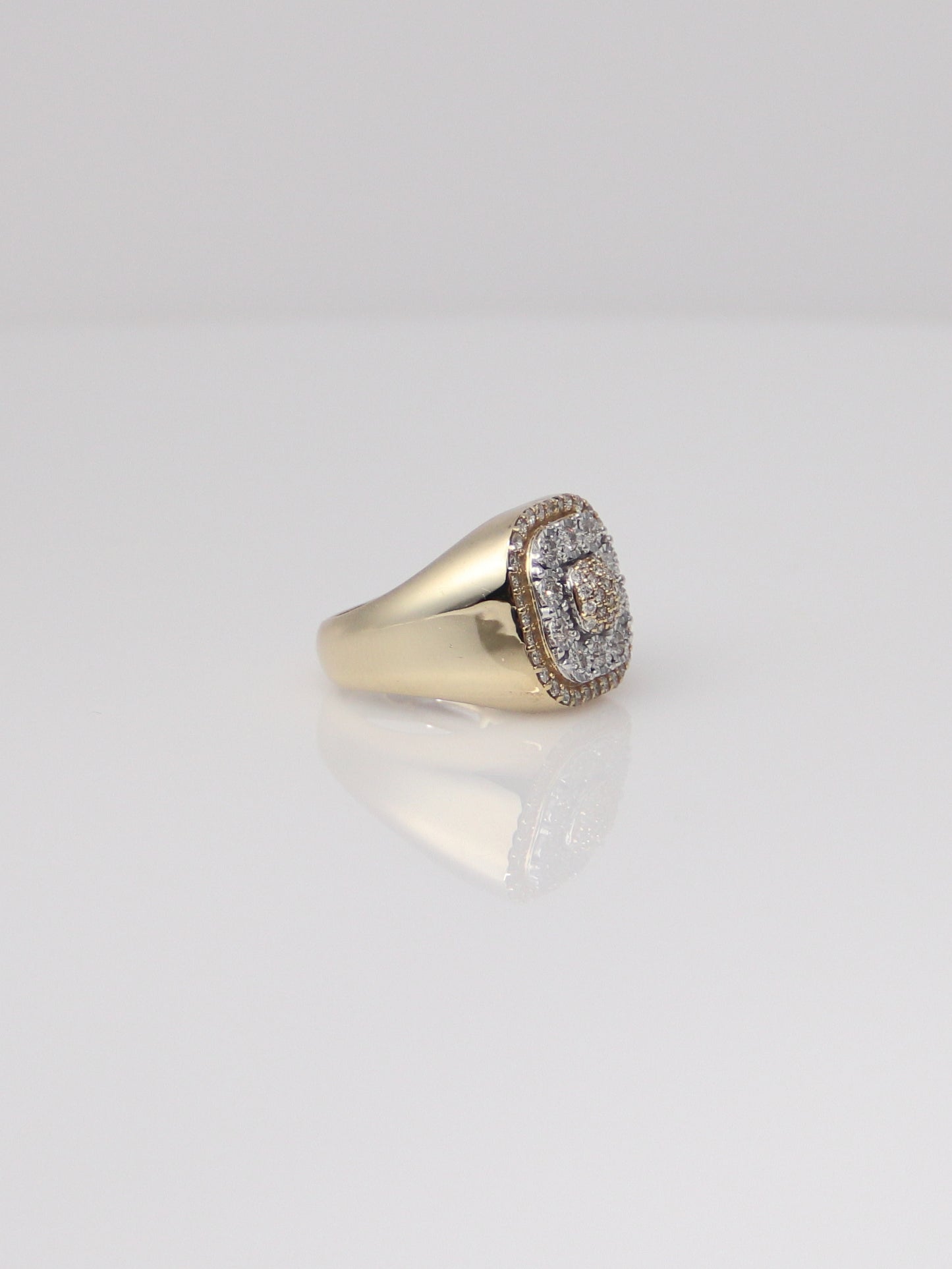 10K Yellow Gold Diamond Cluster Ring