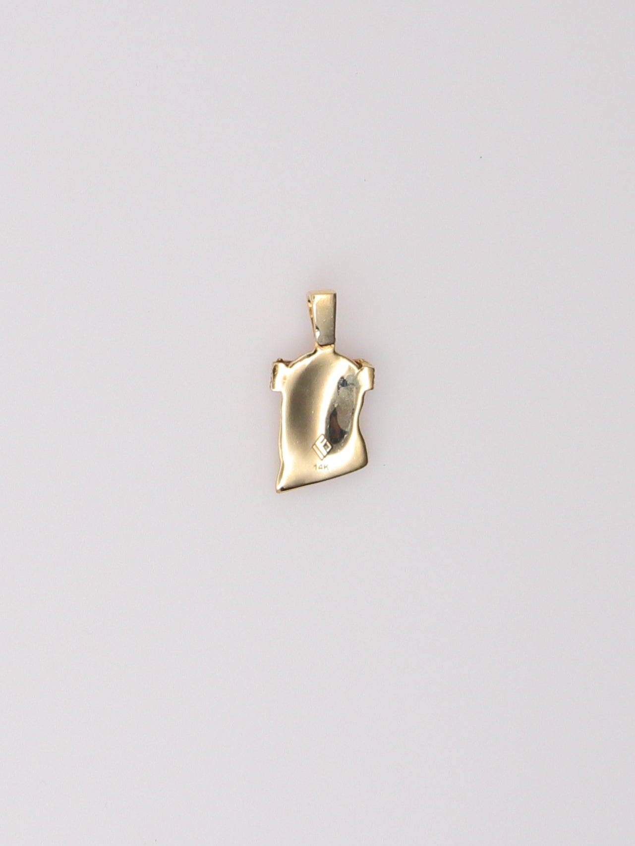 14K Yellow Gold Diamond Jesus Pendant