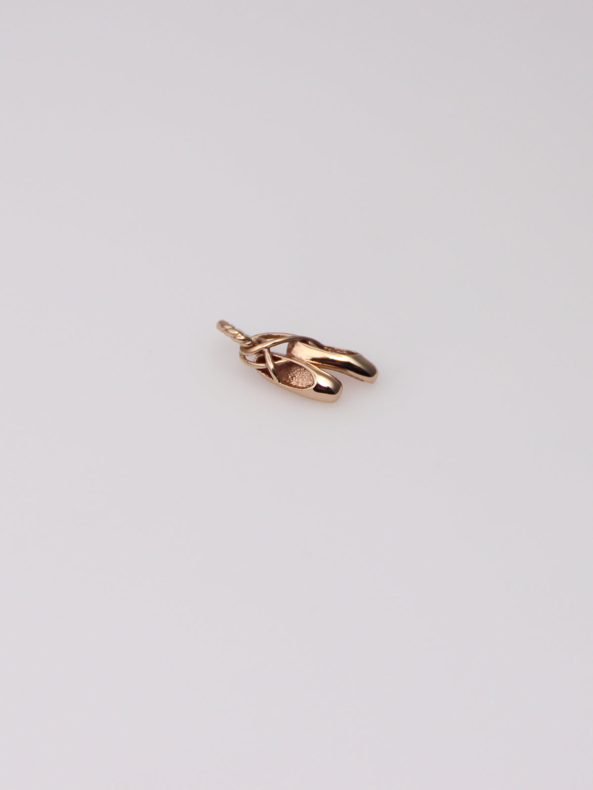10K Rose Gold Ballet Slippers Pendant