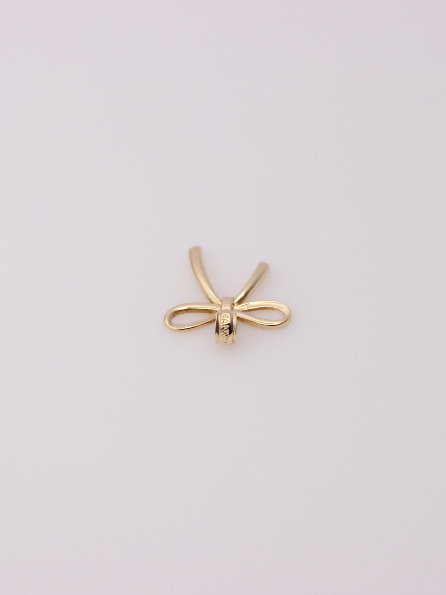 14K Yellow Gold Bow Pendant