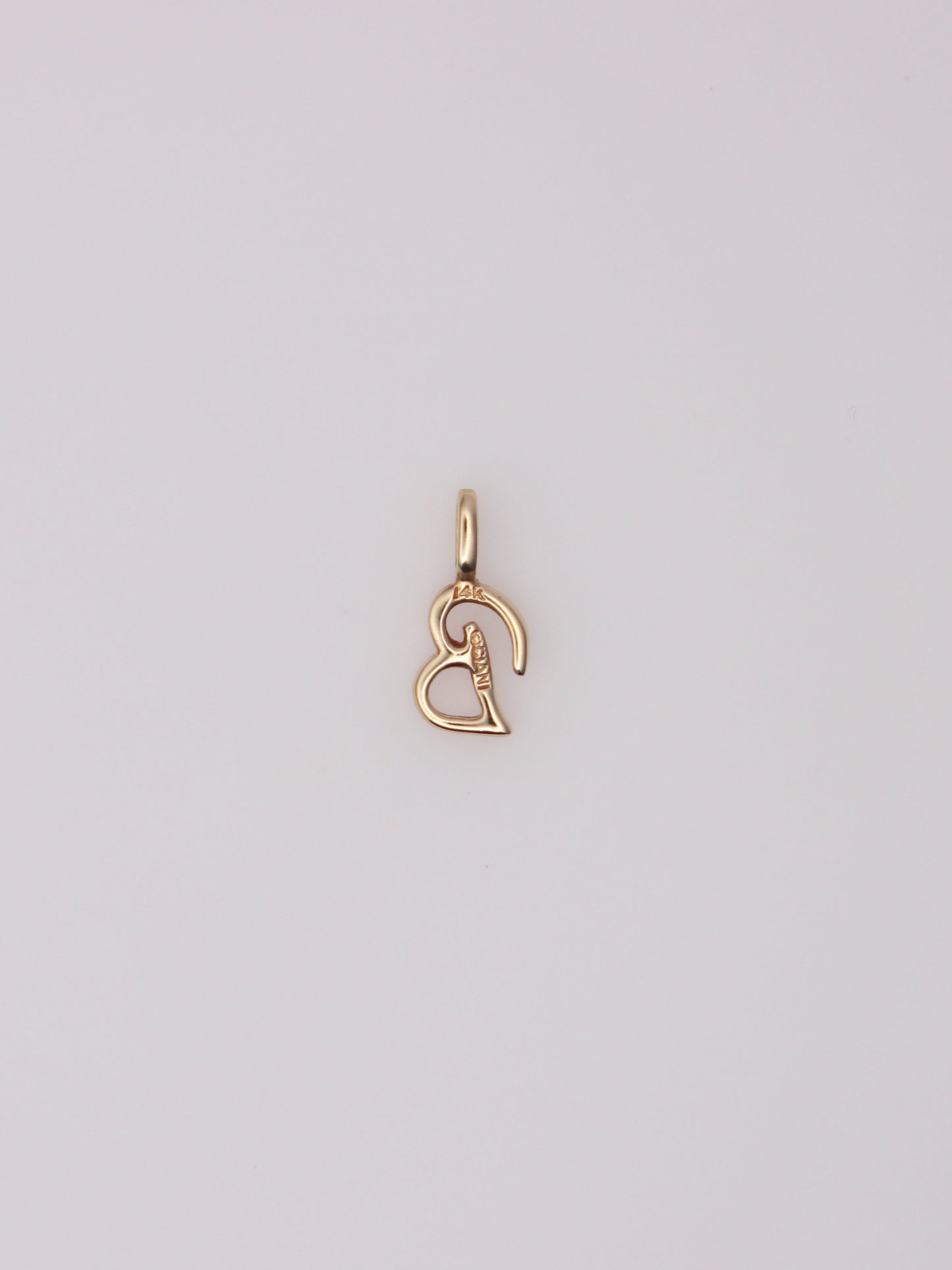 14K Yellow Gold 'B' Pendant
