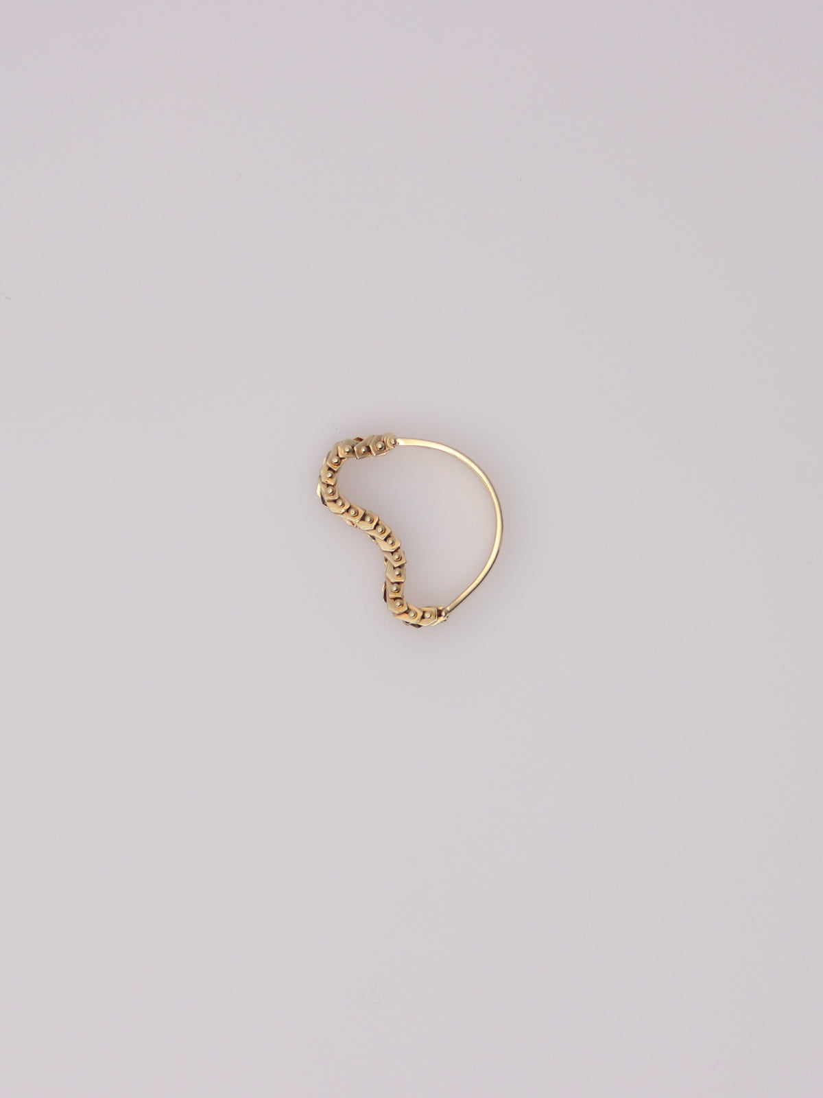 14K Yellow Gold Woven Chain Link Ring