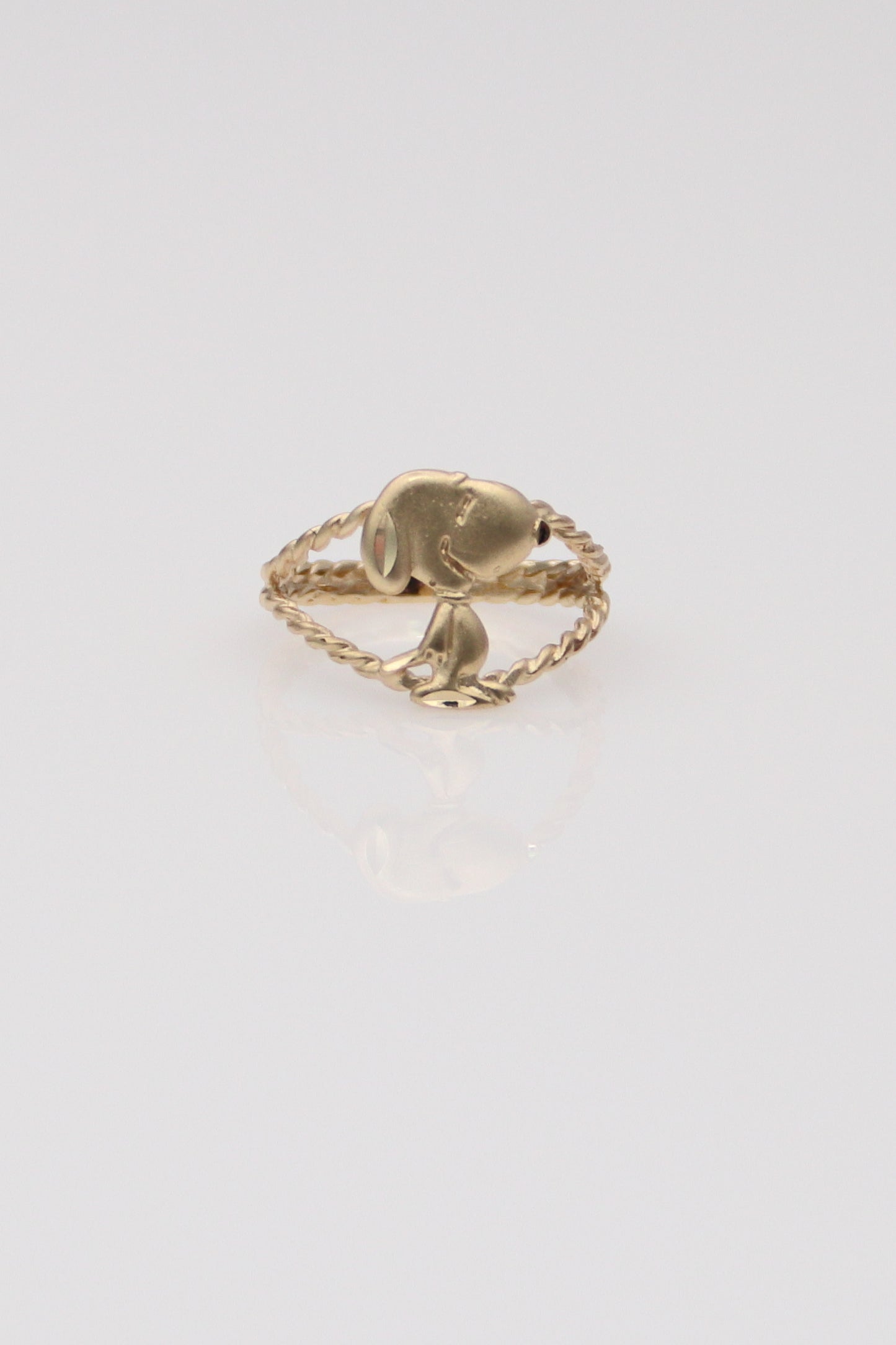 14K Yellow Gold Snoopy Ring