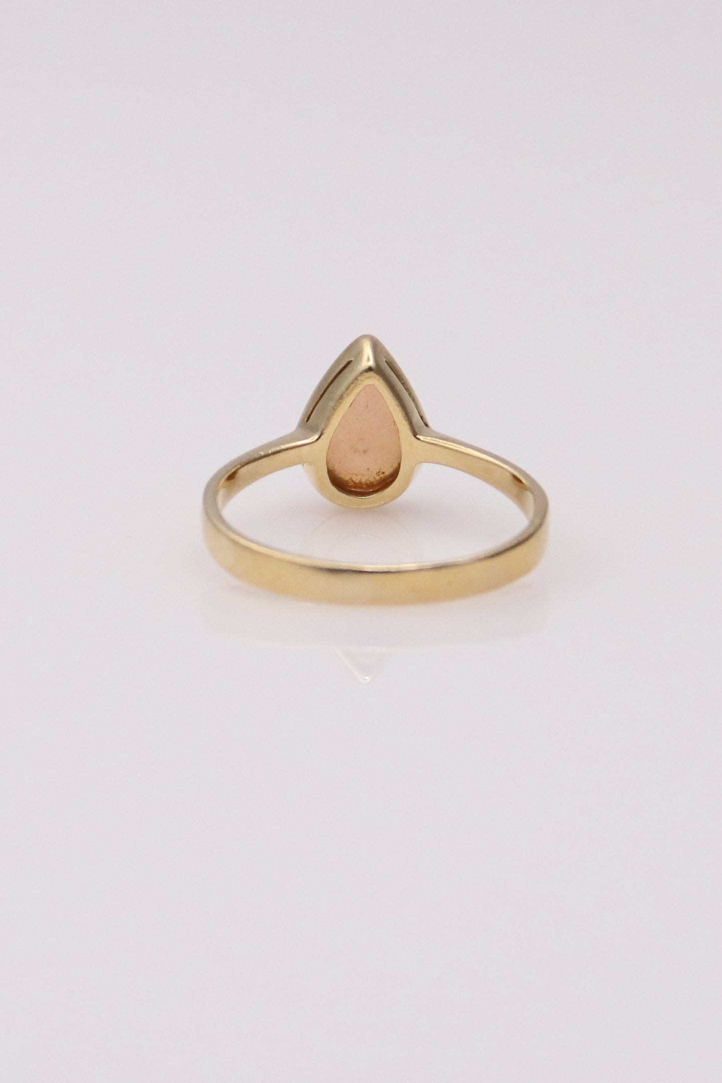 14K Yellow Gold Pear Shaped Opal Ring