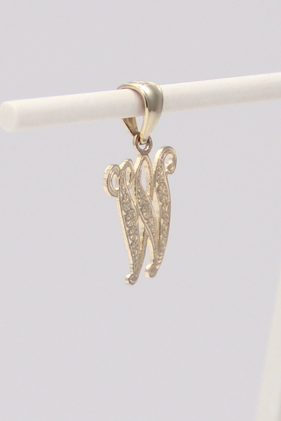 14K "W" Initial Pendant