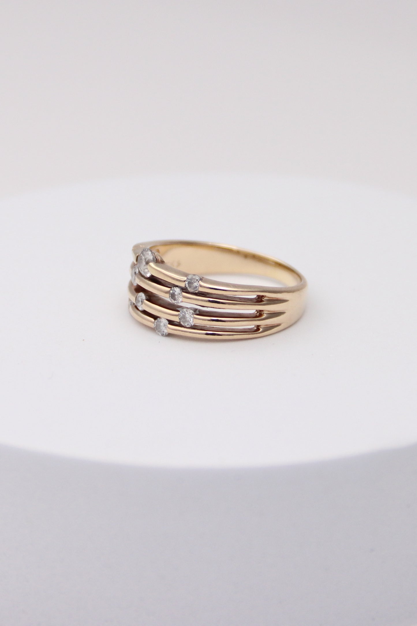 10K Gold Layered Diamond Ring