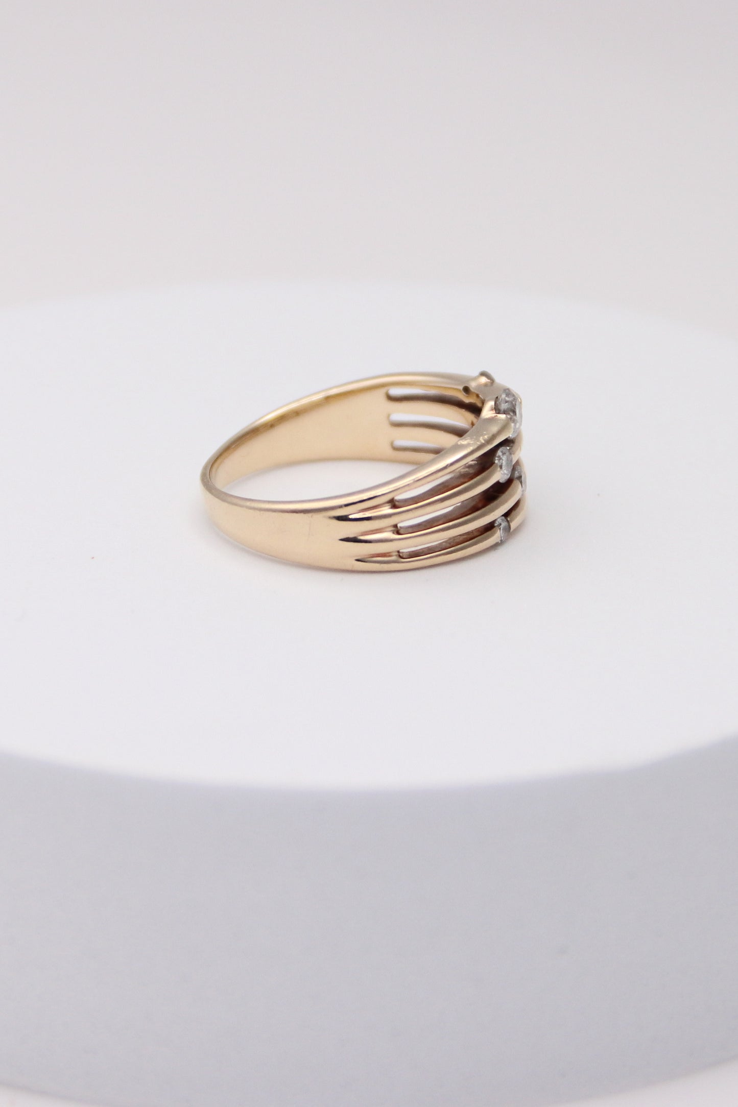 10K Gold Layered Diamond Ring