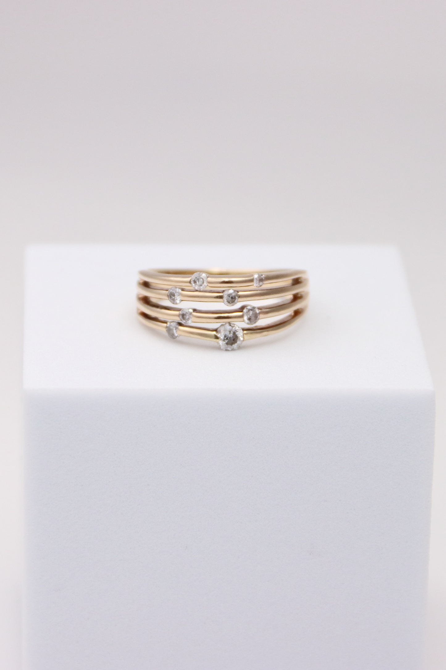 10K Gold Layered Diamond Ring