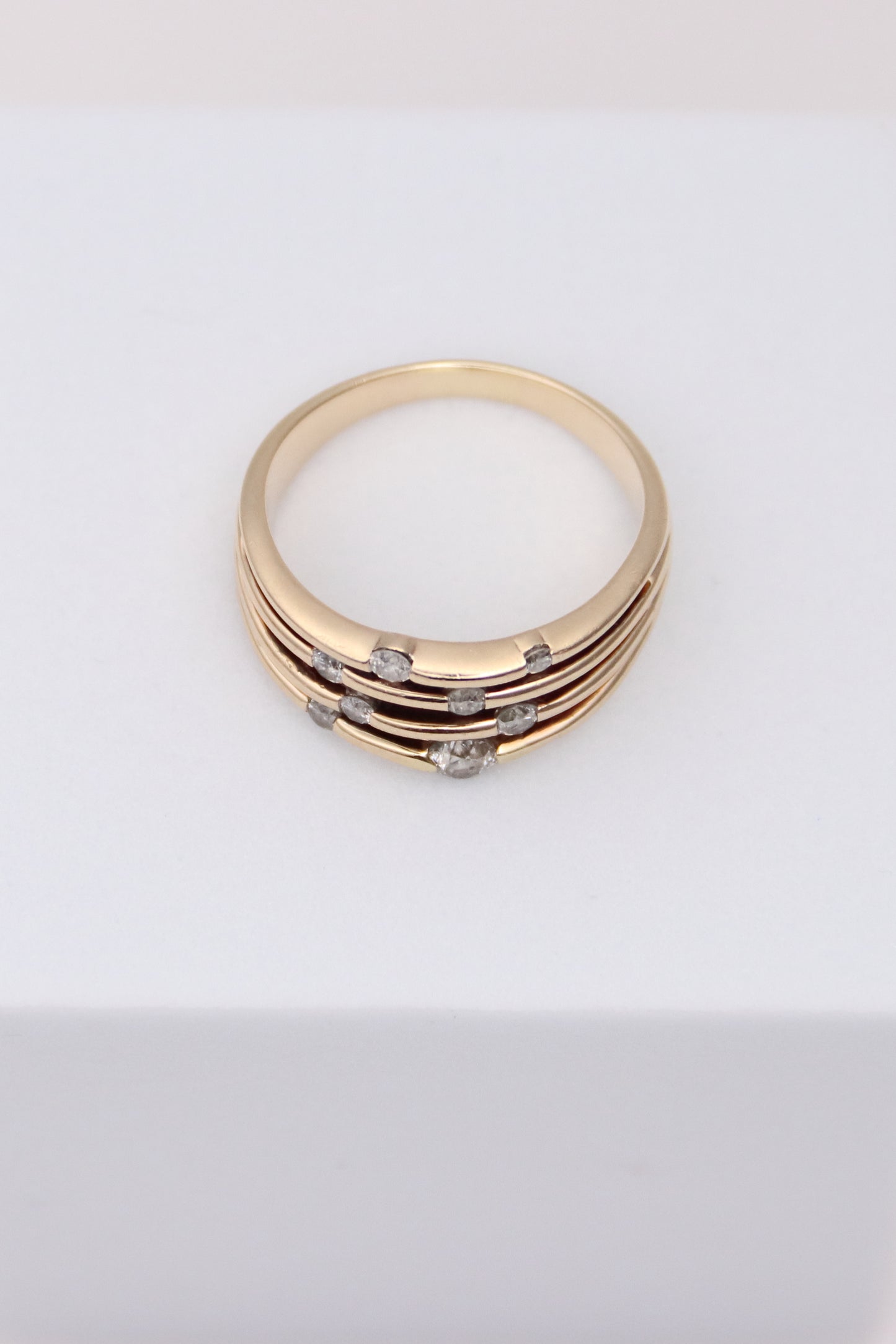 10K Gold Layered Diamond Ring