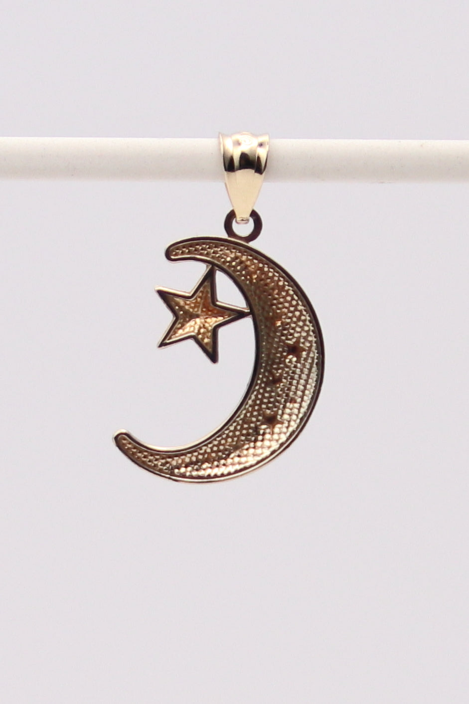 10K Moon and Star Pendant