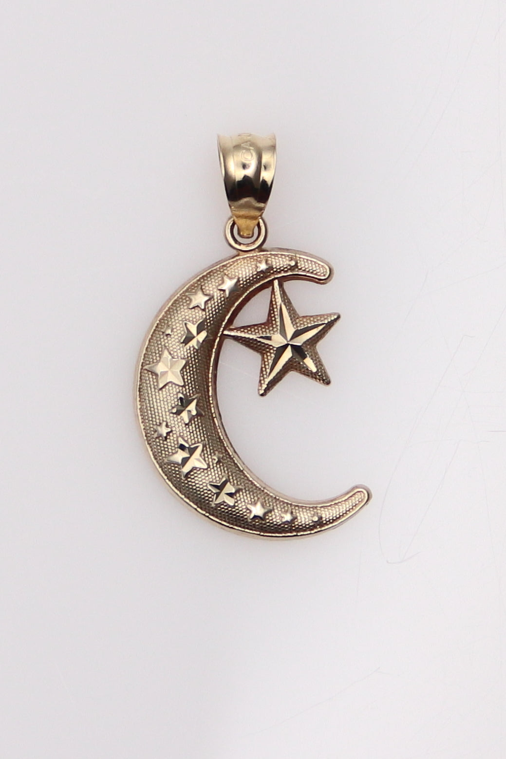 10K Moon and Star Pendant