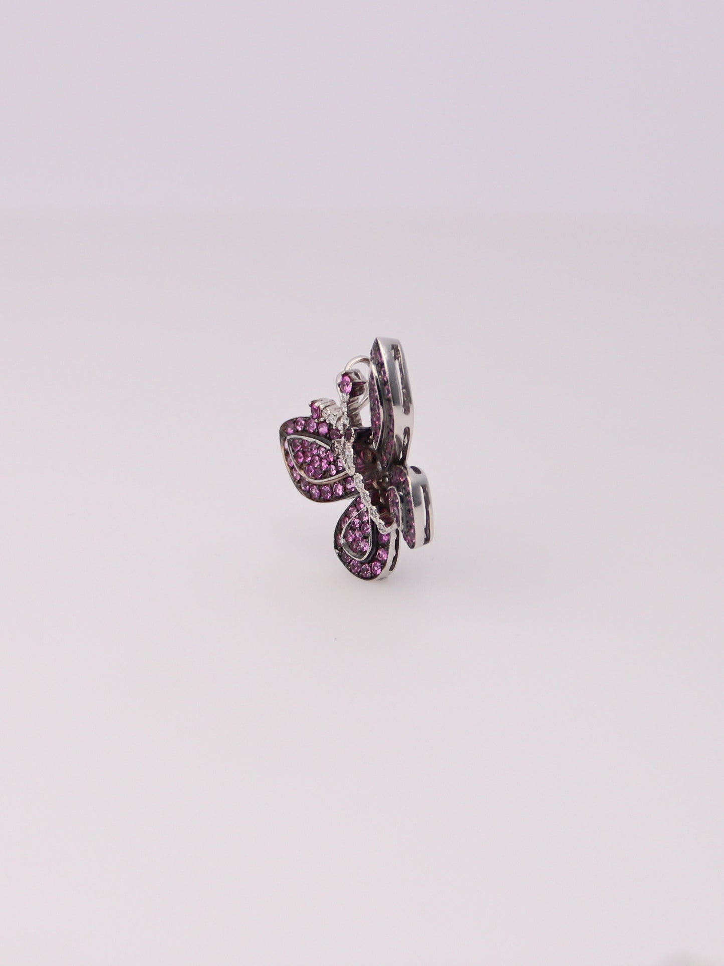 18K Sapphire and Diamond Butterfly Pendant