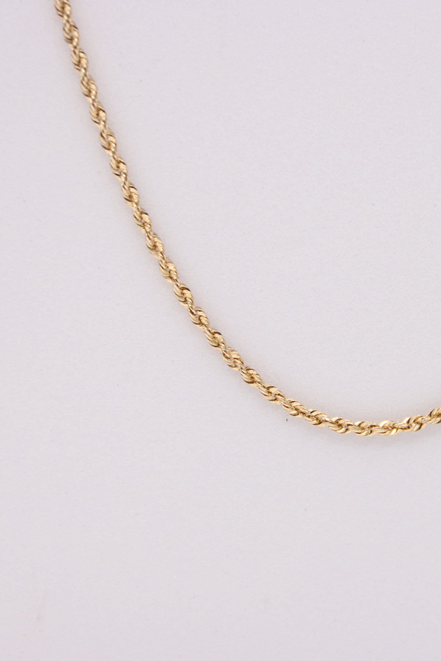 14K Yellow Gold Rope Necklace