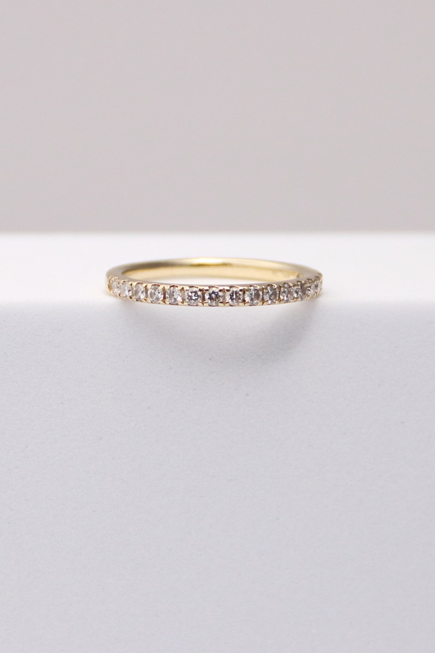 14K Yellow Gold Lab Diamond Band