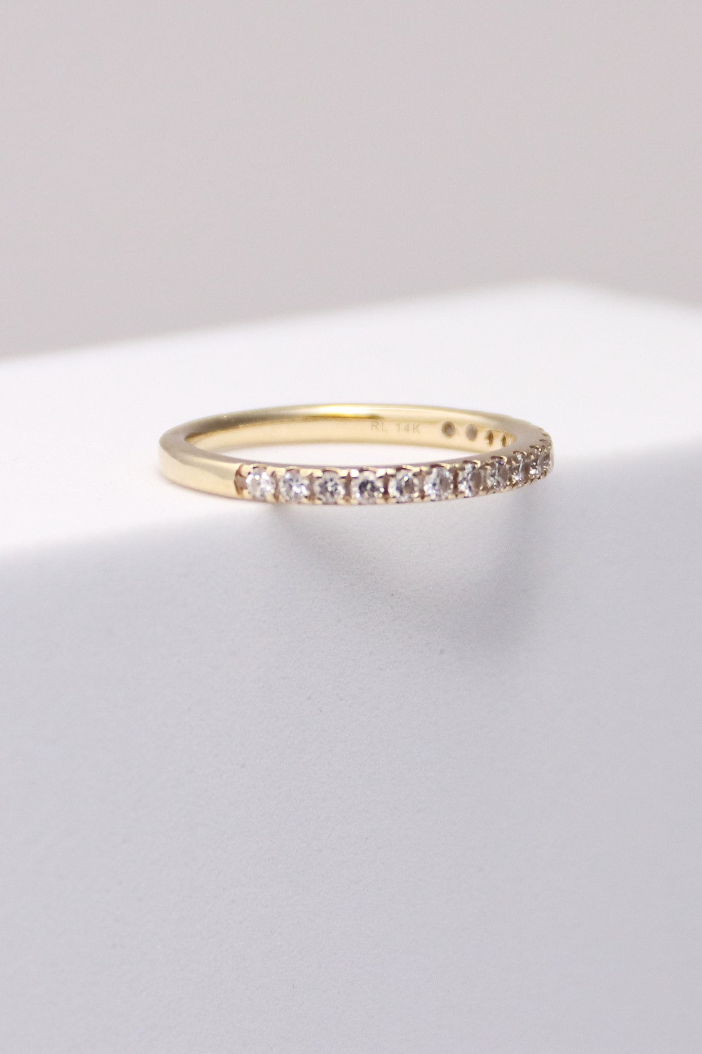 14K Yellow Gold Lab Diamond Band