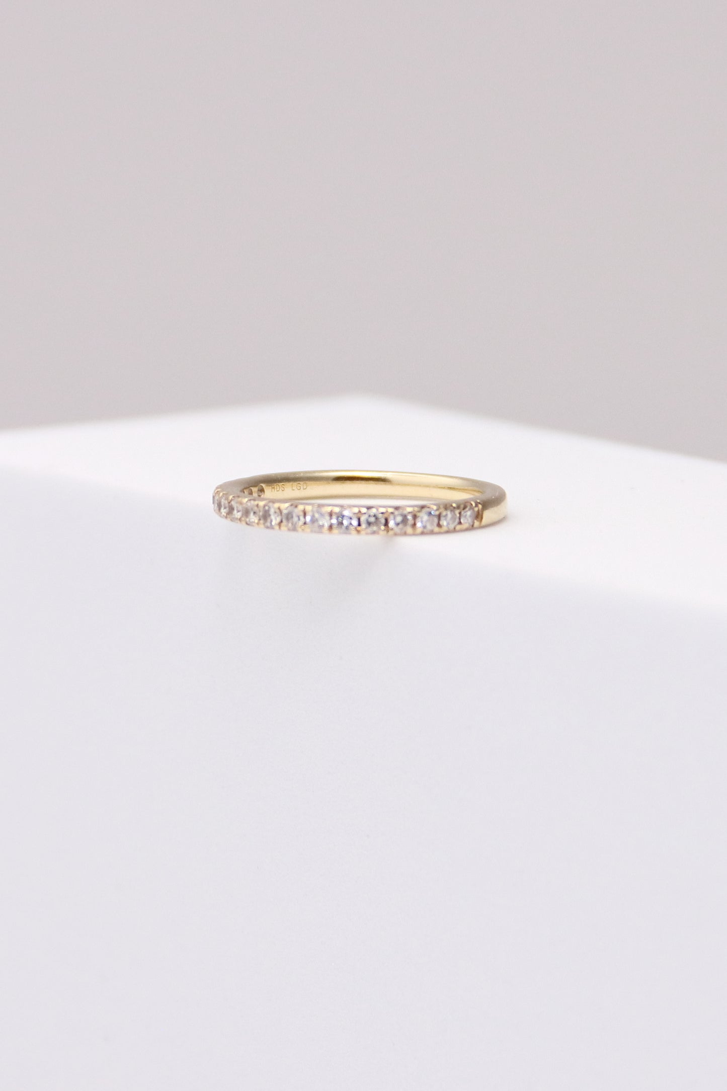 14K Yellow Gold Lab Diamond Band