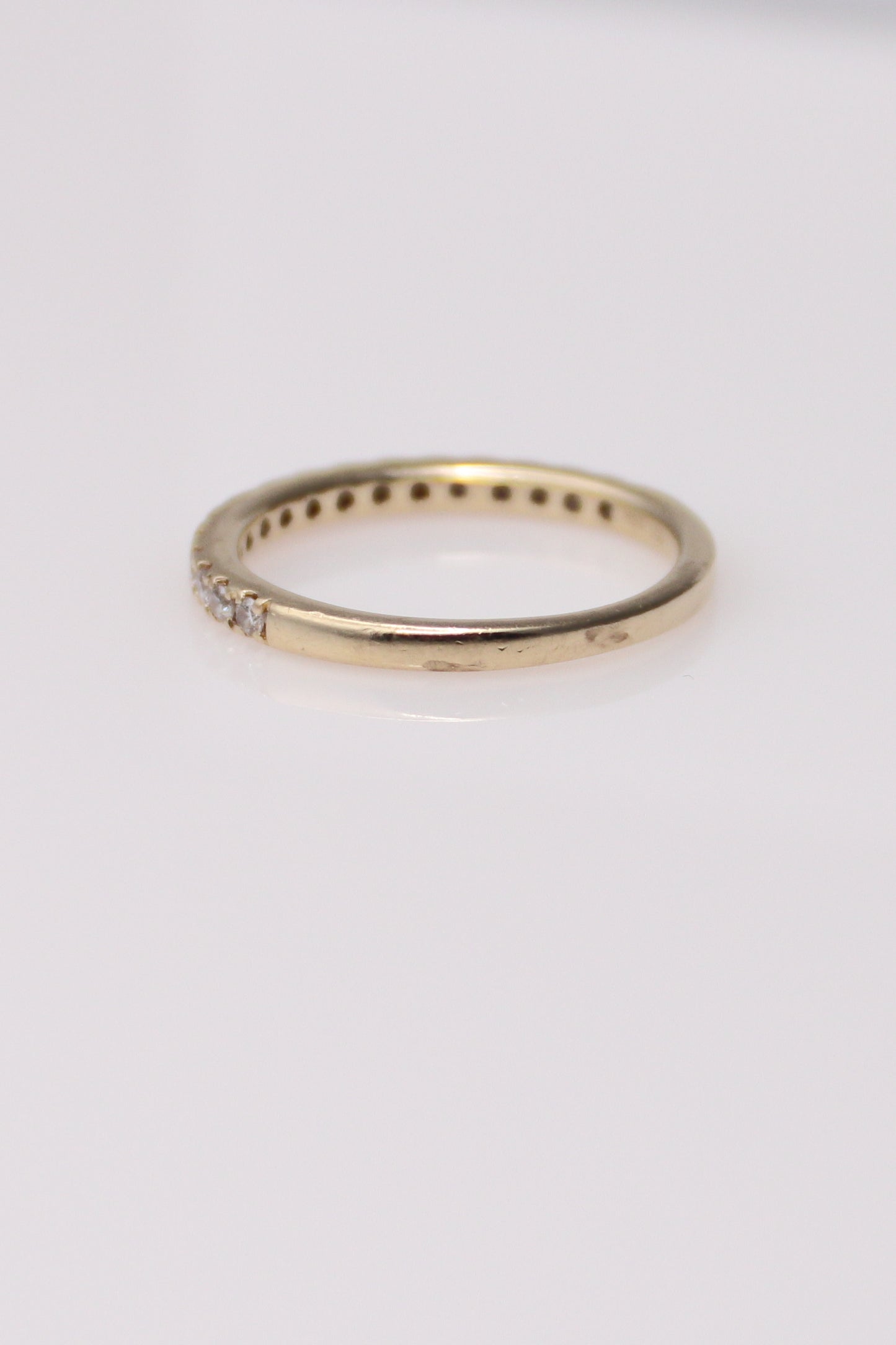 14K Yellow Gold Lab Diamond Band