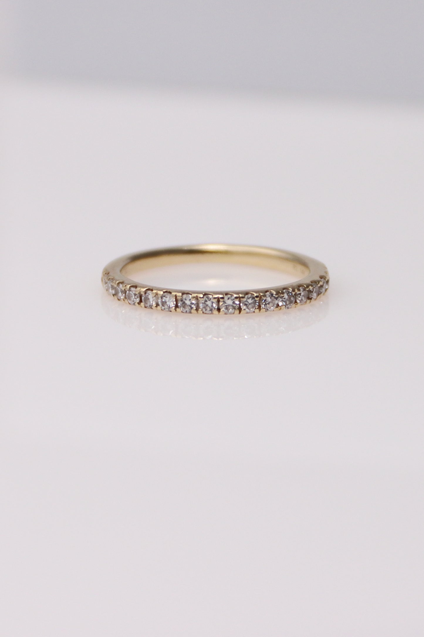 14K Yellow Gold Lab Diamond Band