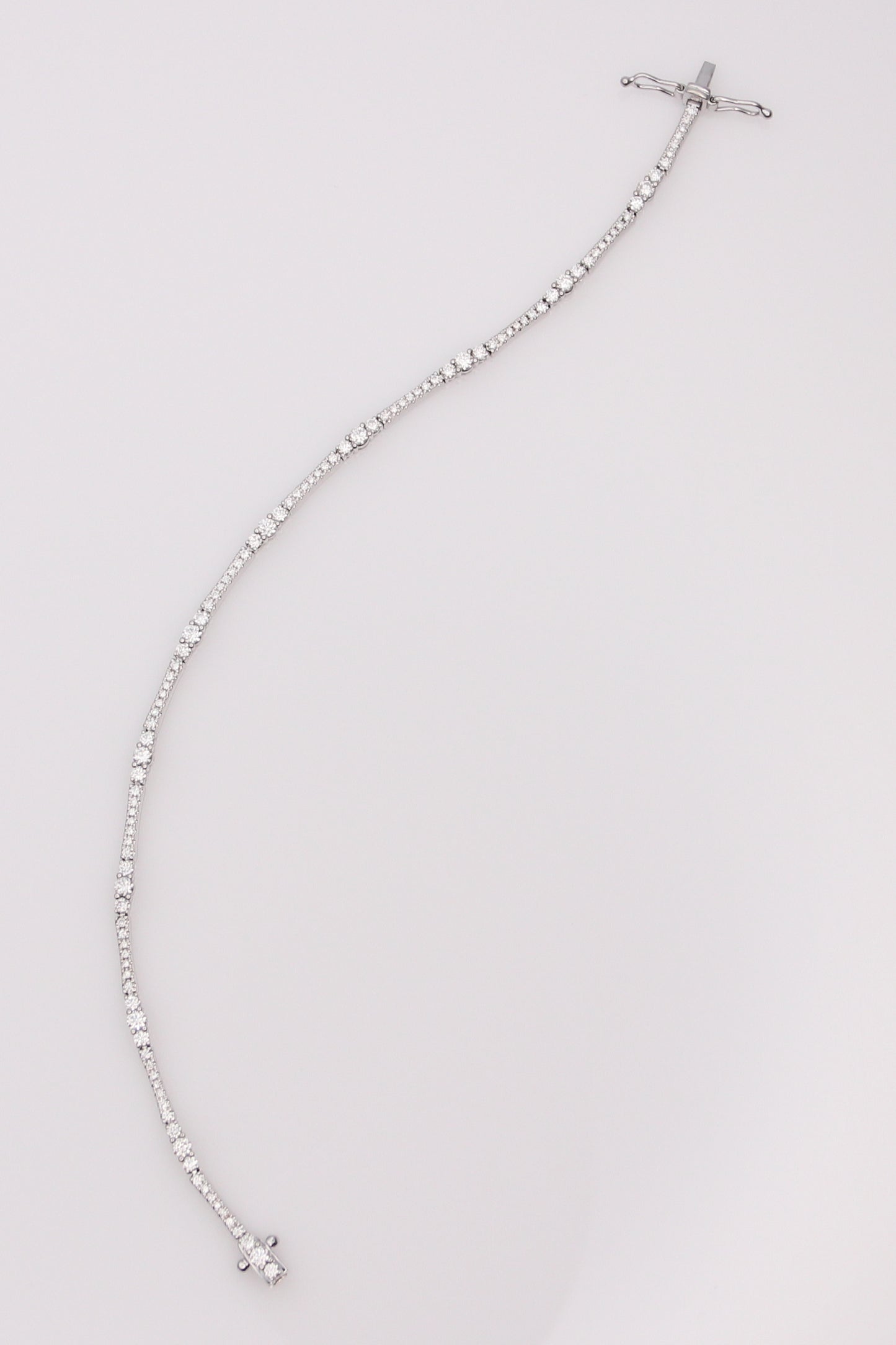 14K White Gold Diamond Tennis Bracelet