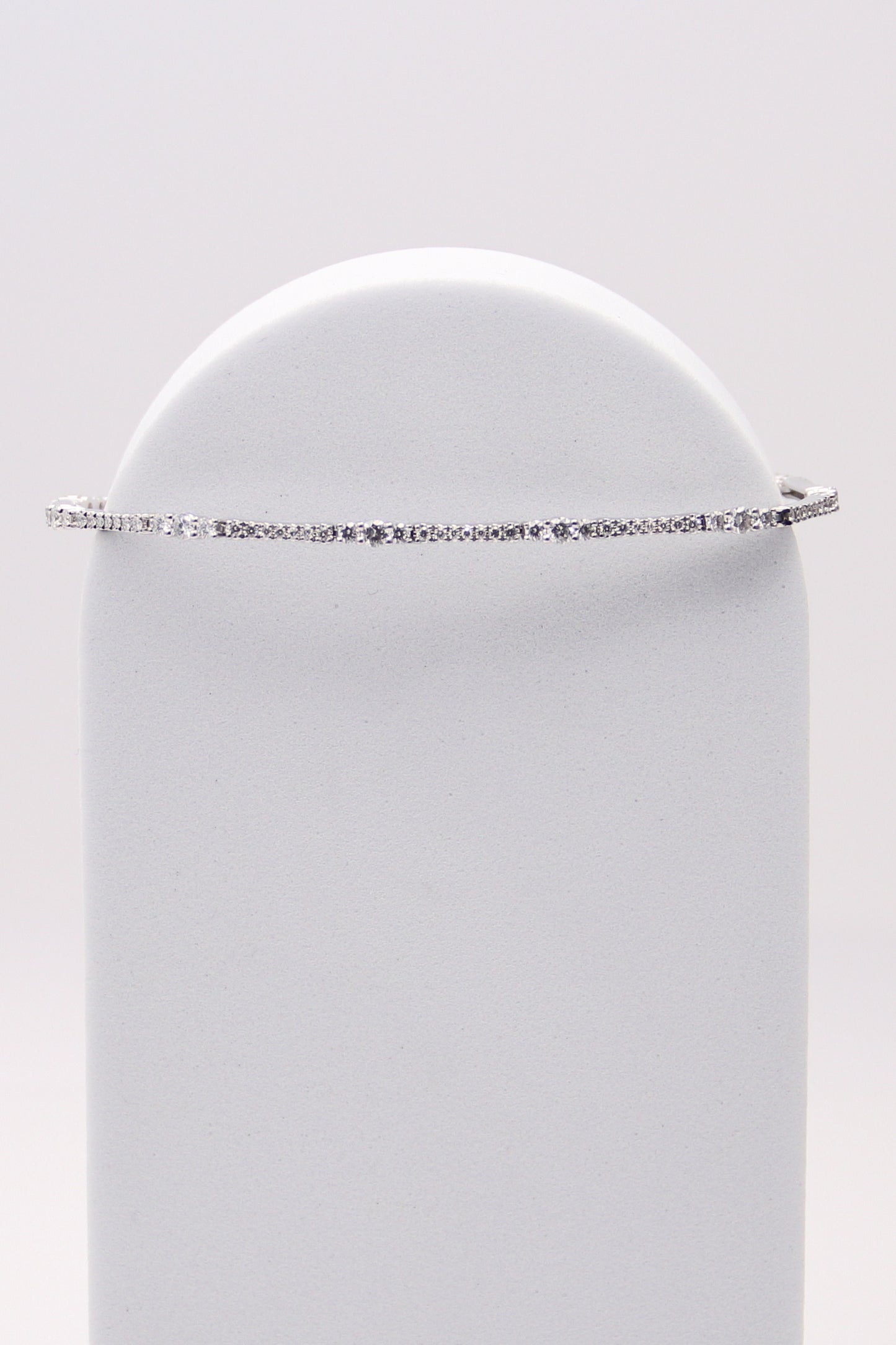 14K White Gold Diamond Tennis Bracelet