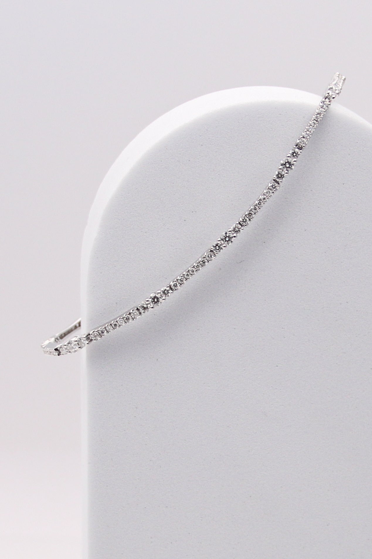 14K White Gold Diamond Tennis Bracelet