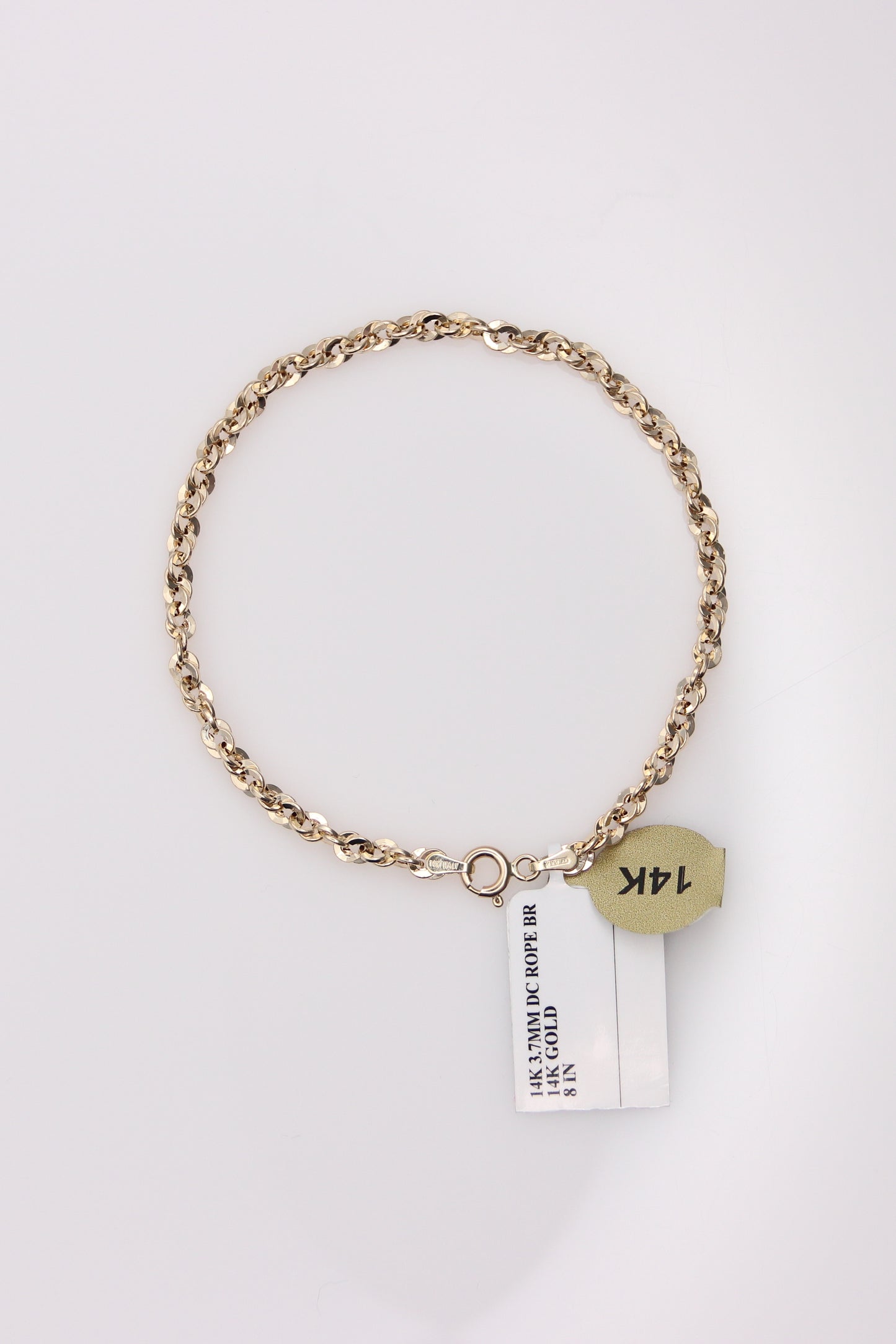 14K Yellow Gold Rope Bracelet