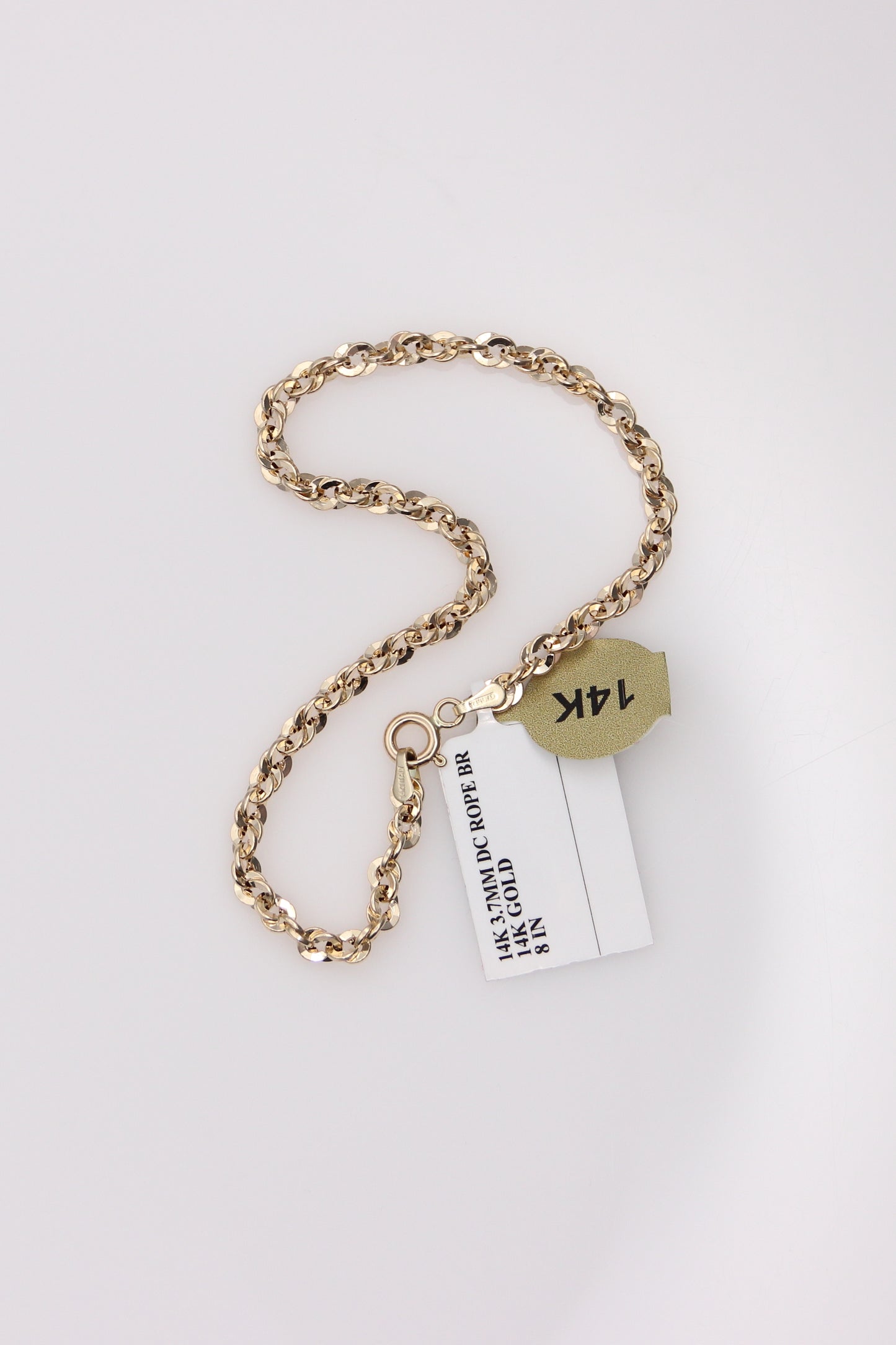 14K Yellow Gold Rope Bracelet