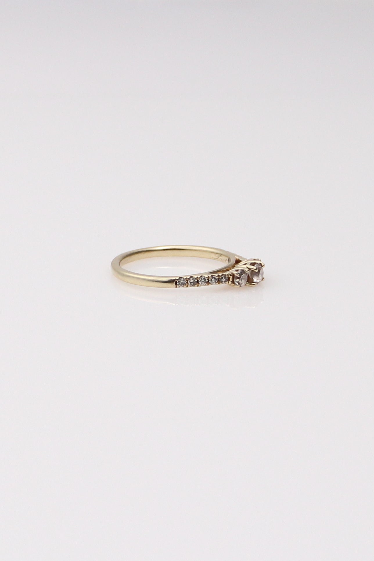 10K Yellow Gold 3 Diamond Engagement Ring