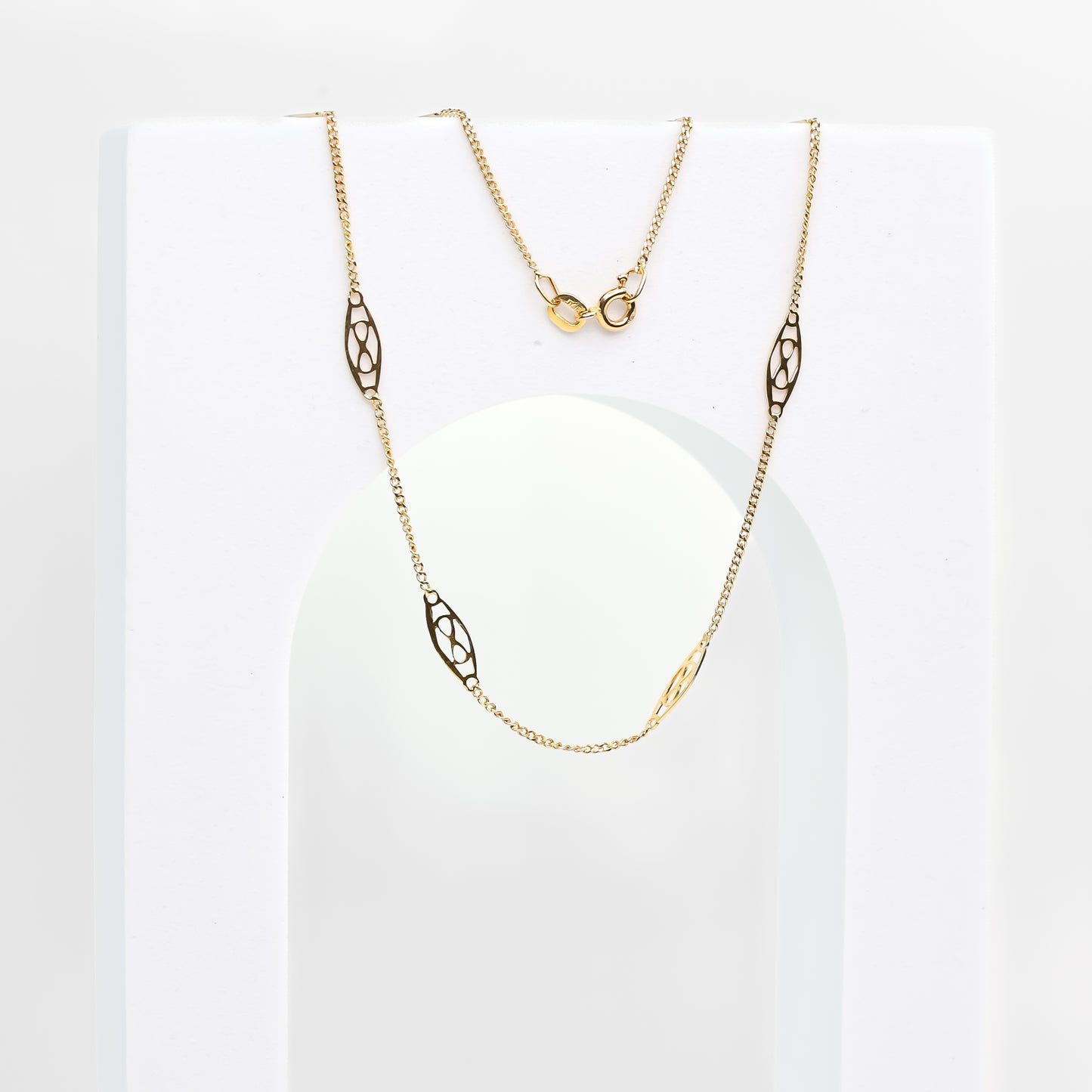 14K Yellow Gold Infinity Necklace