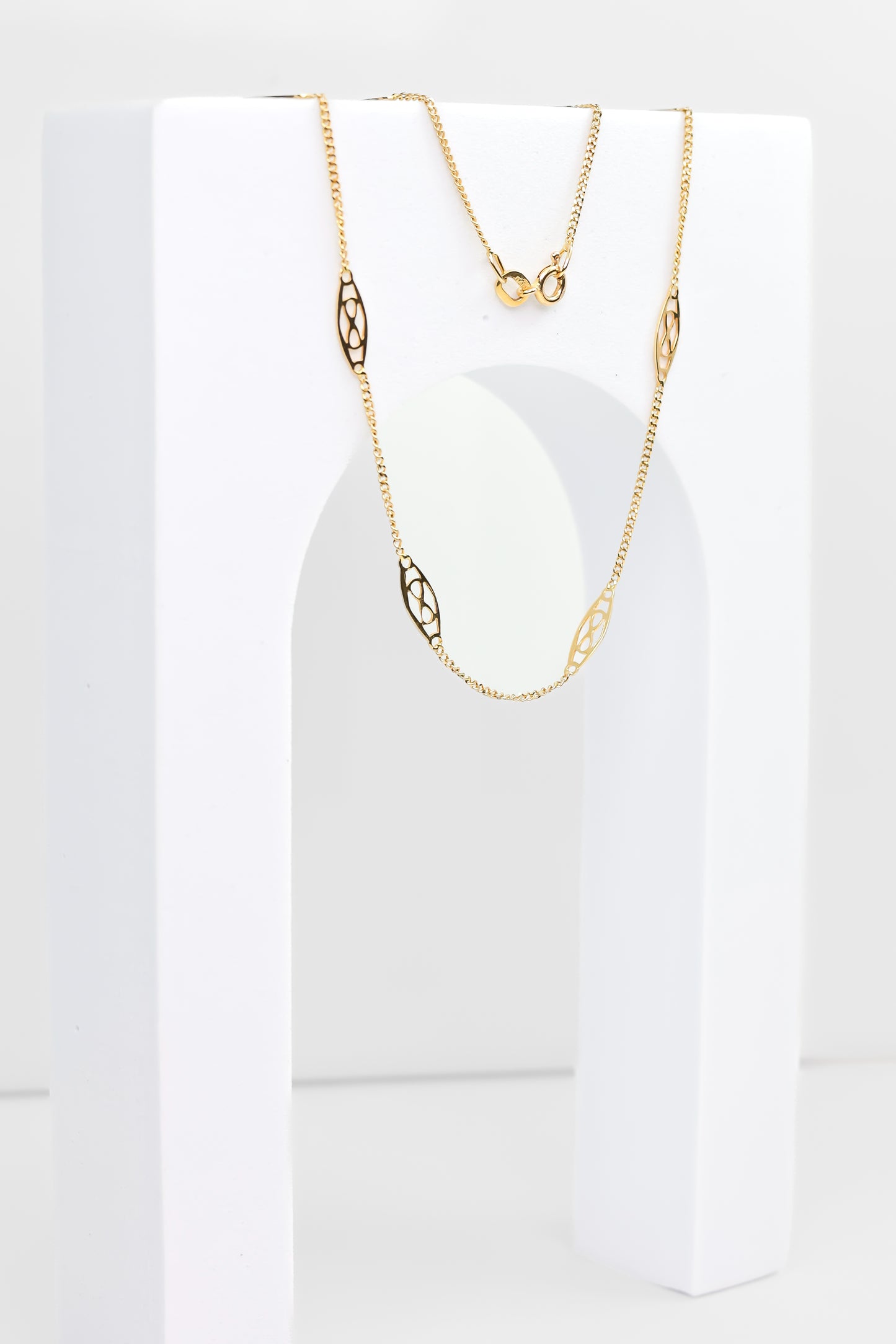 14K Yellow Gold Infinity Necklace