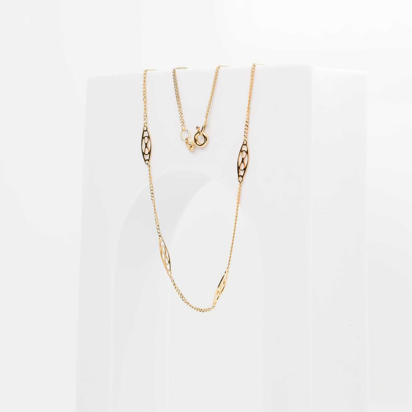 14K Yellow Gold Infinity Necklace