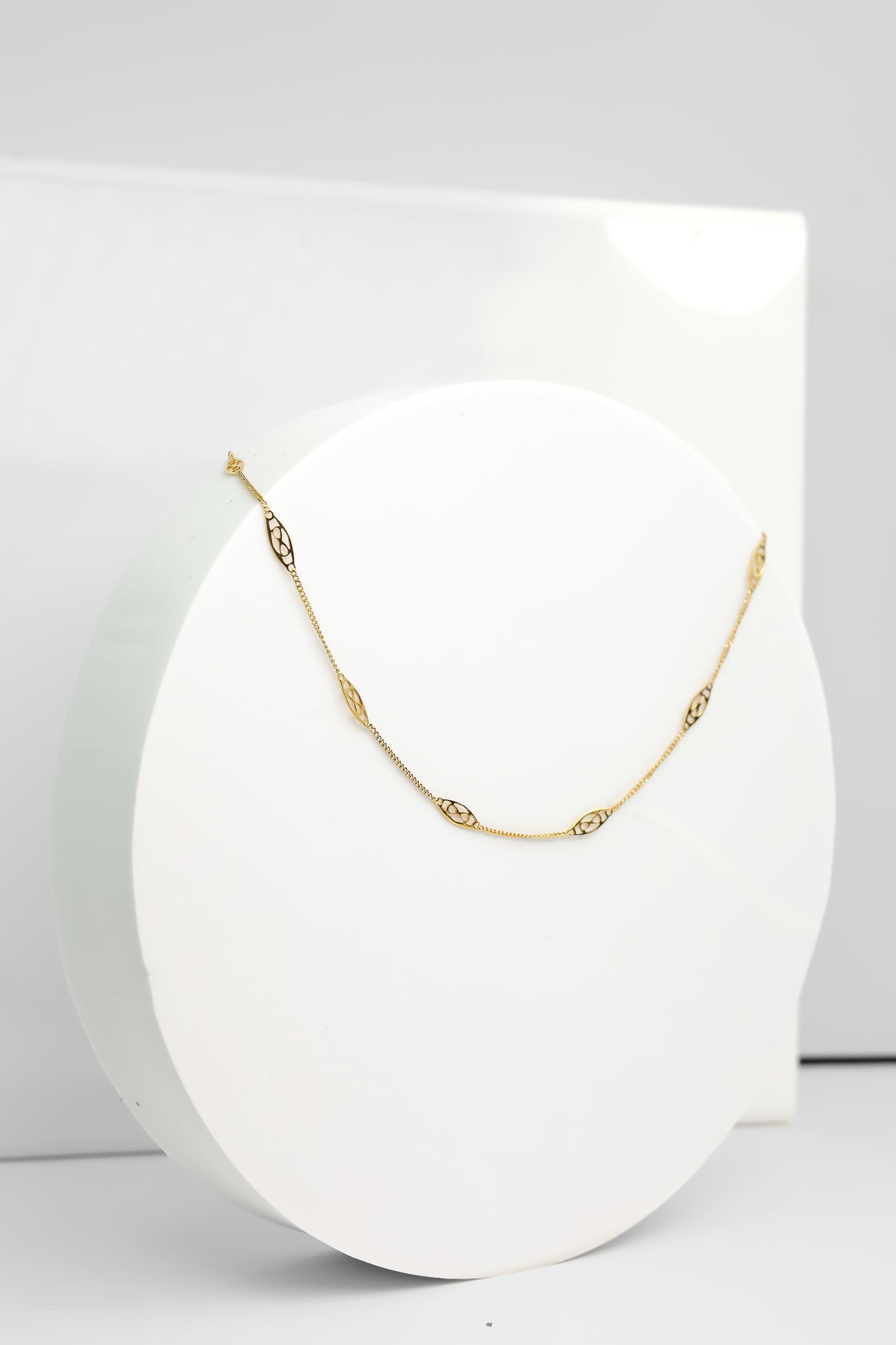 14K Yellow Gold Infinity Necklace