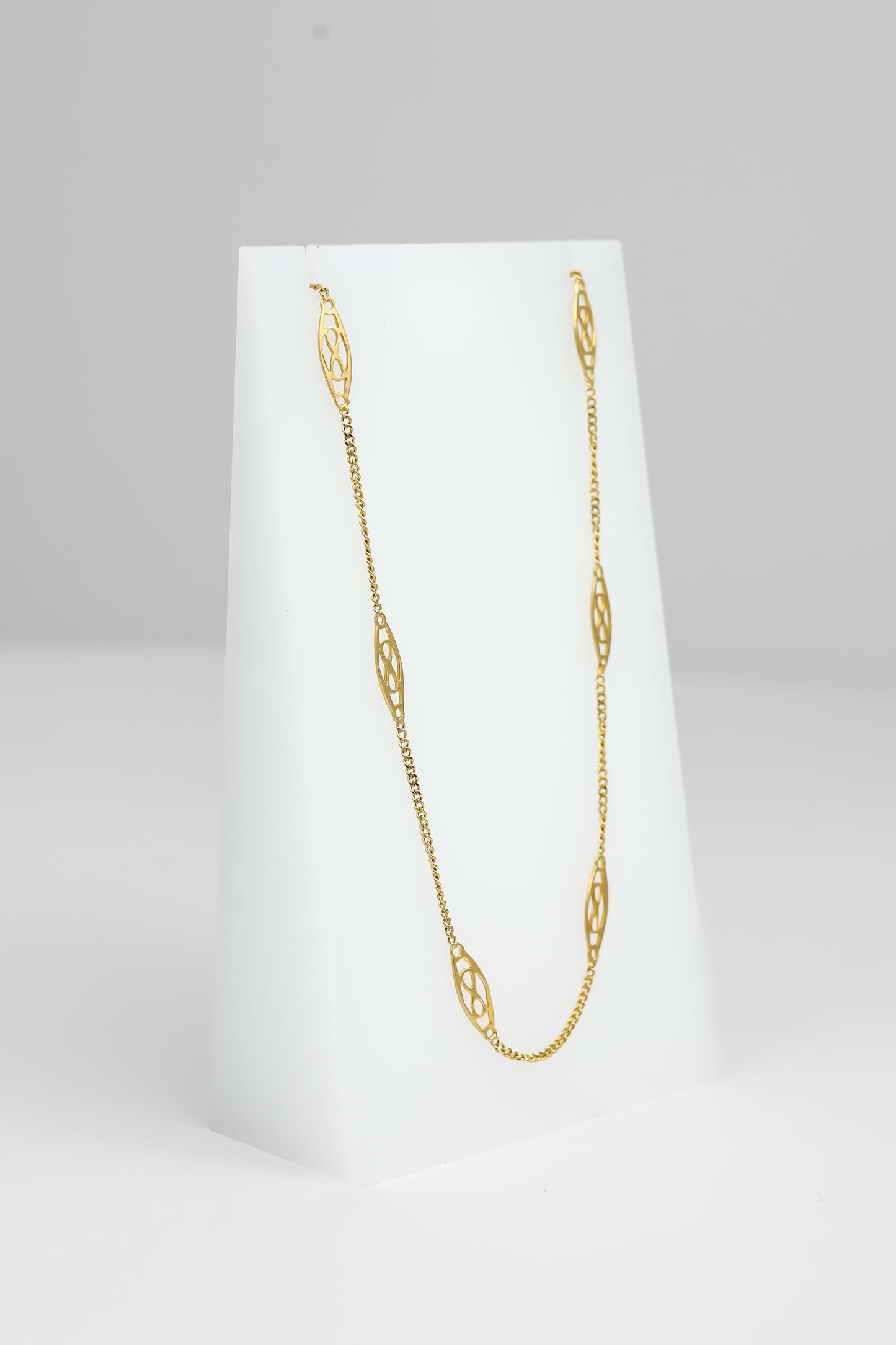 14K Yellow Gold Infinity Necklace