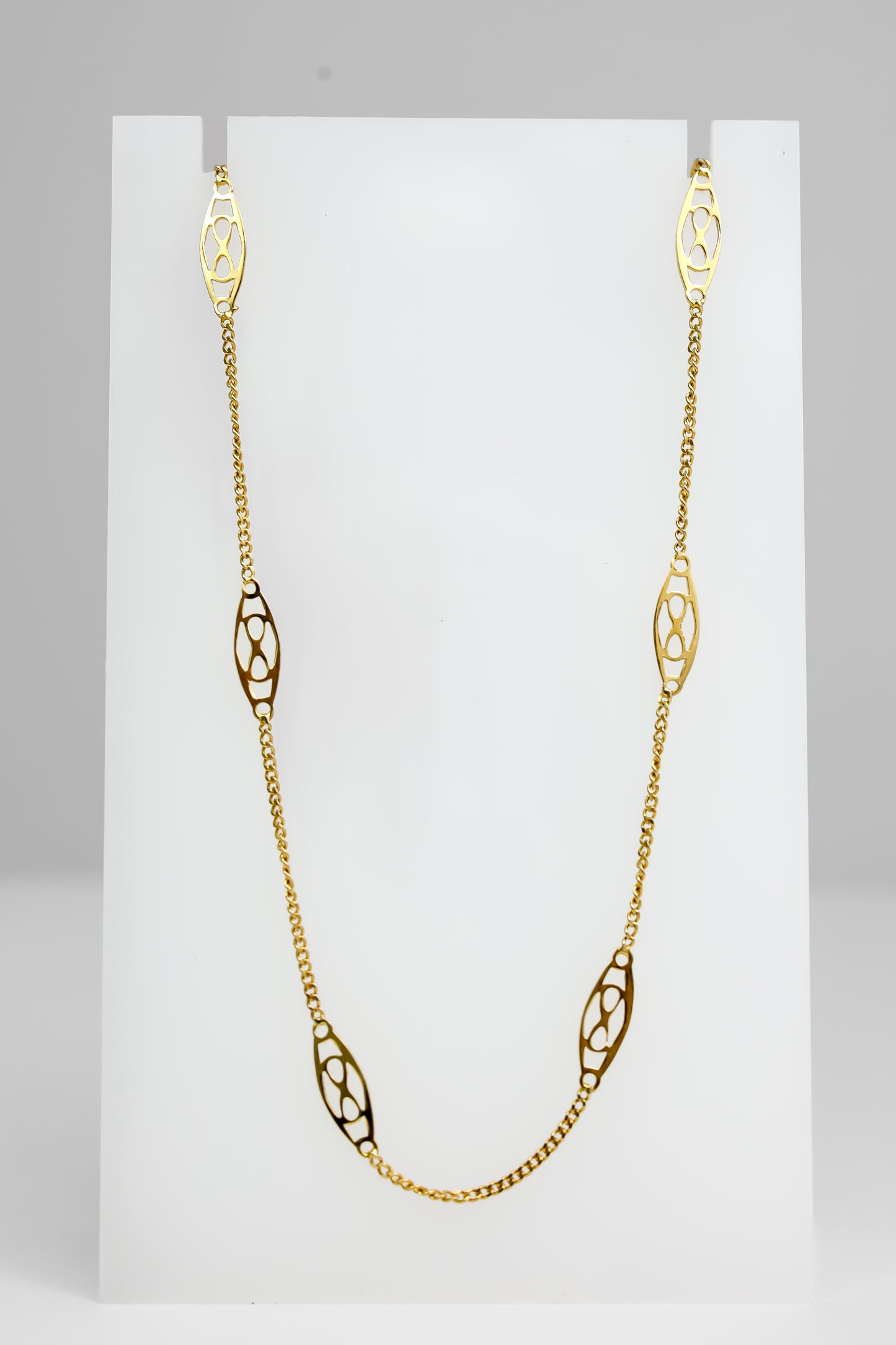 14K Yellow Gold Infinity Necklace