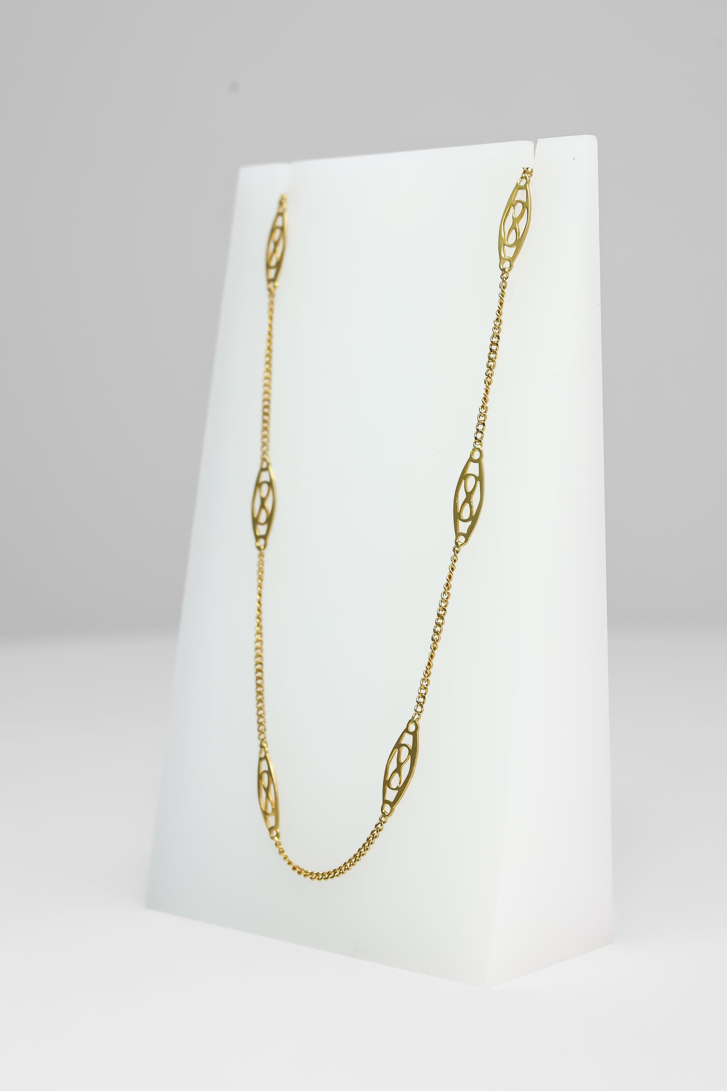 14K Yellow Gold Infinity Necklace