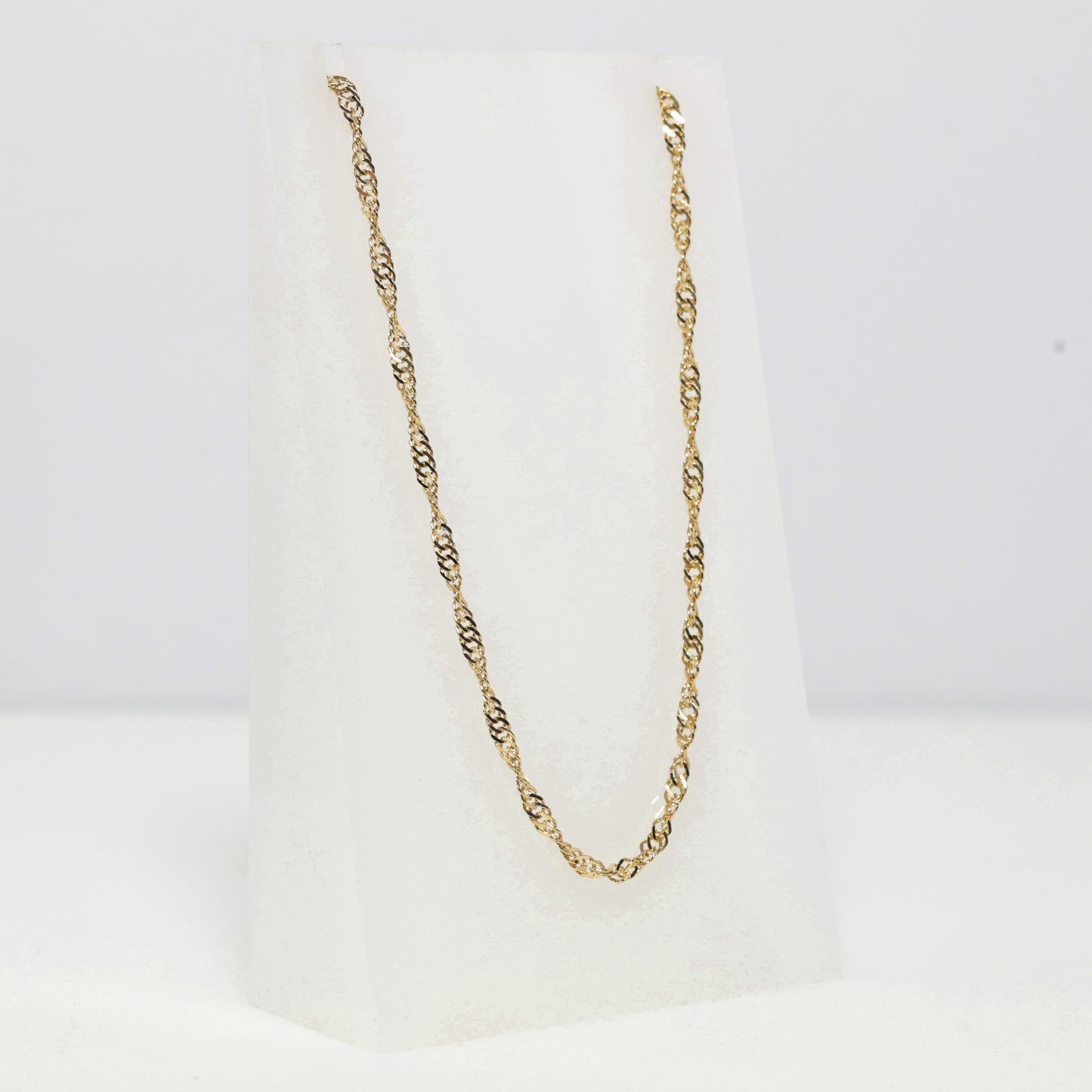 14K Yellow Gold Singapore Necklace