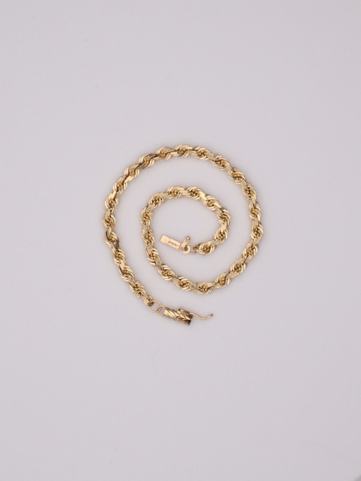 14k Rope Chain Bracelet
