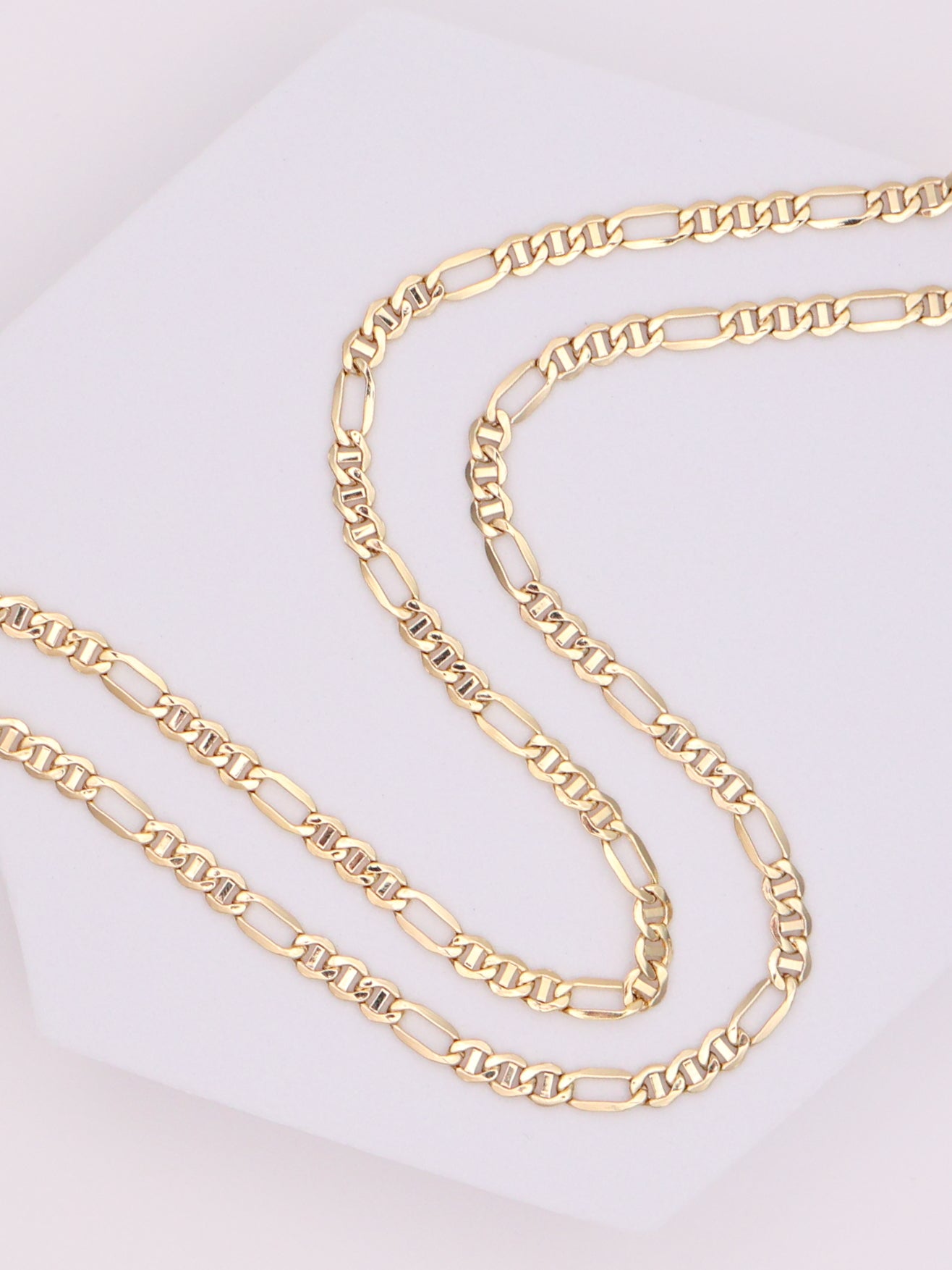 14k Gold Figaro Chain 23.5in