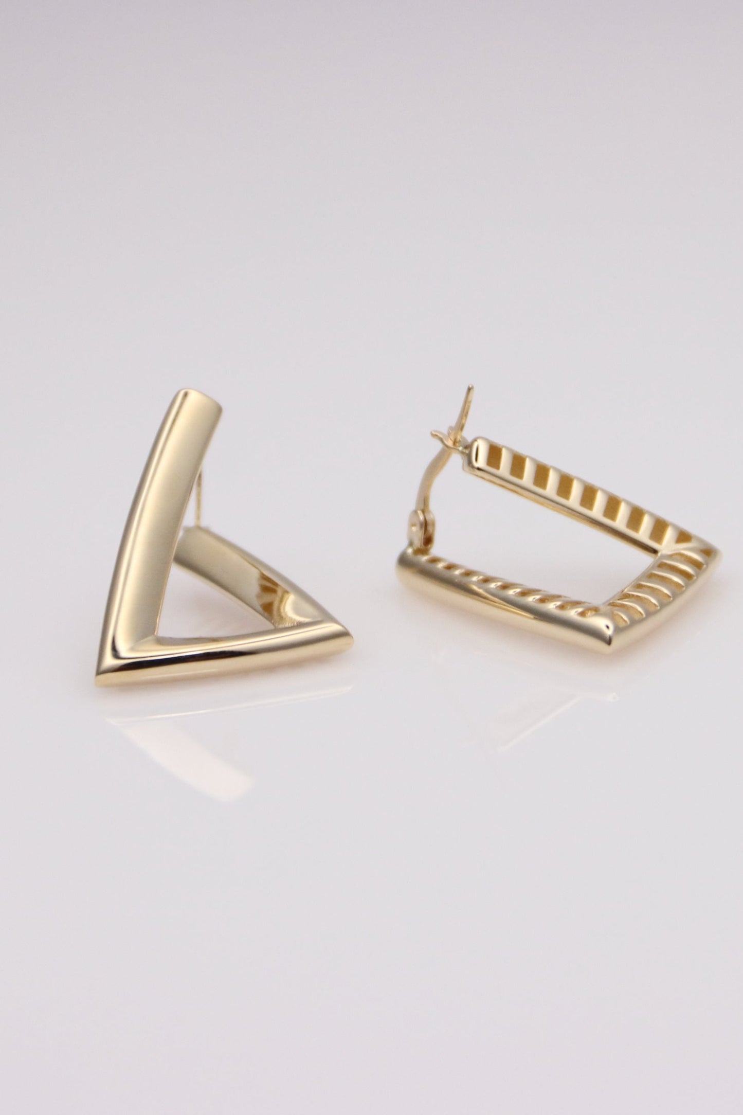 Triangular Hoop Earrings