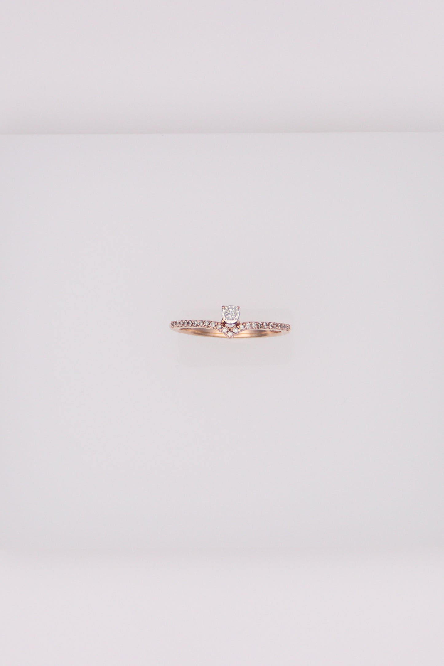 10K Rose Gold Diamond Ring