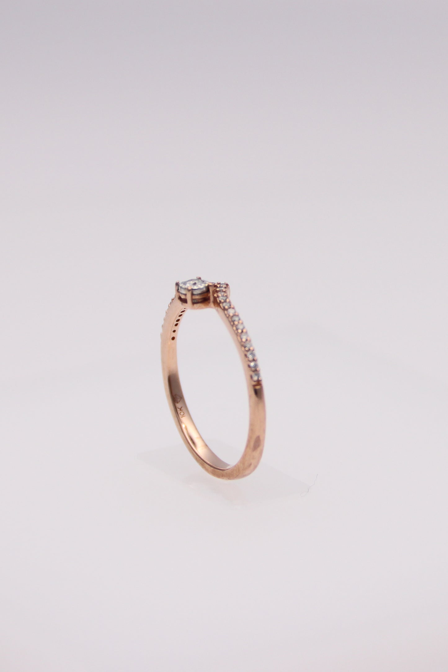 10K Rose Gold Diamond Ring