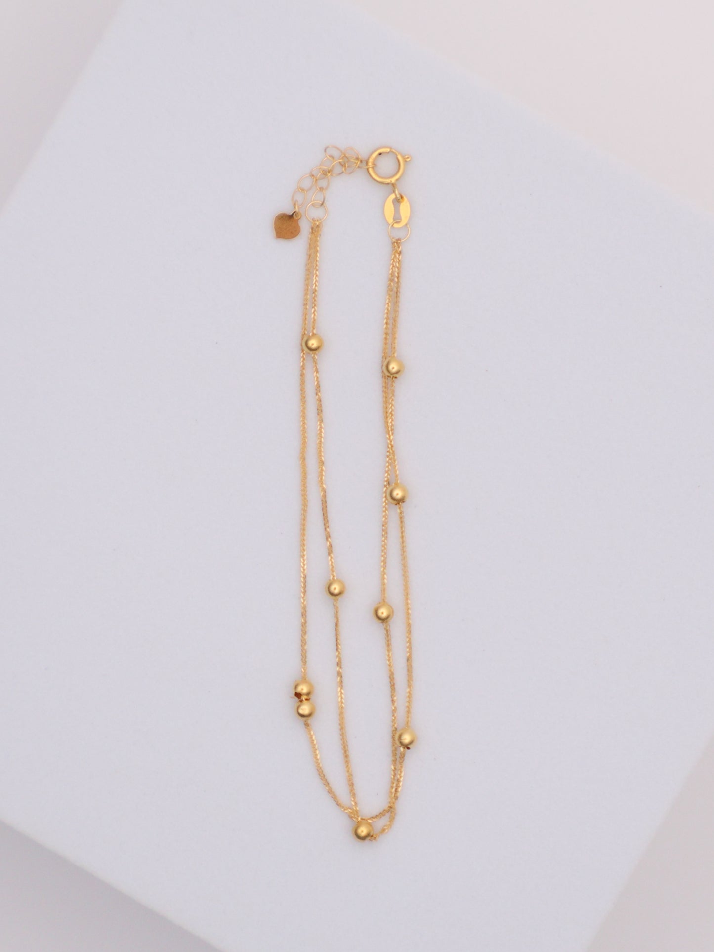 18k Gold 2-Layer Beaded Bracelet