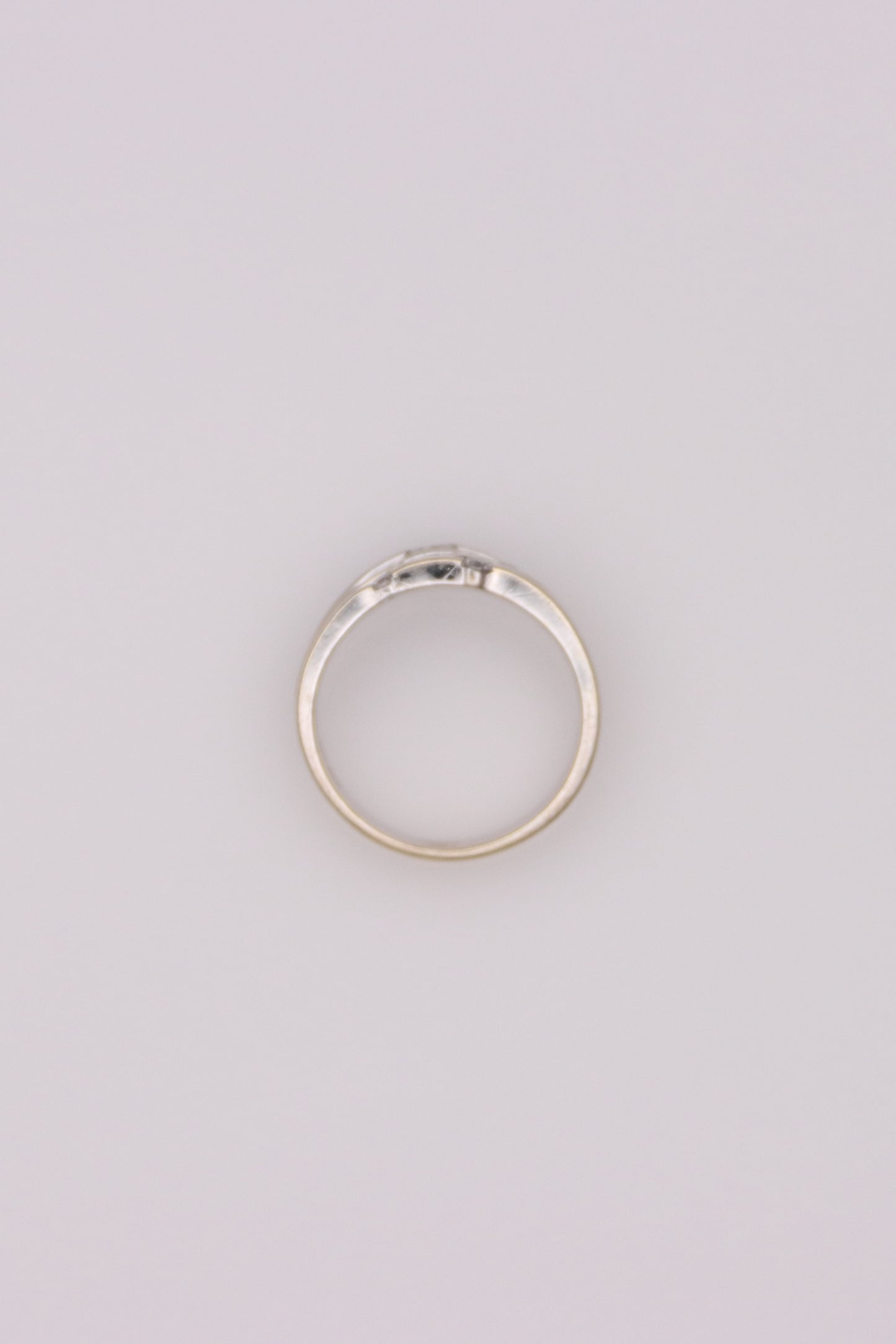 10K White Gold Diamond Layered Band