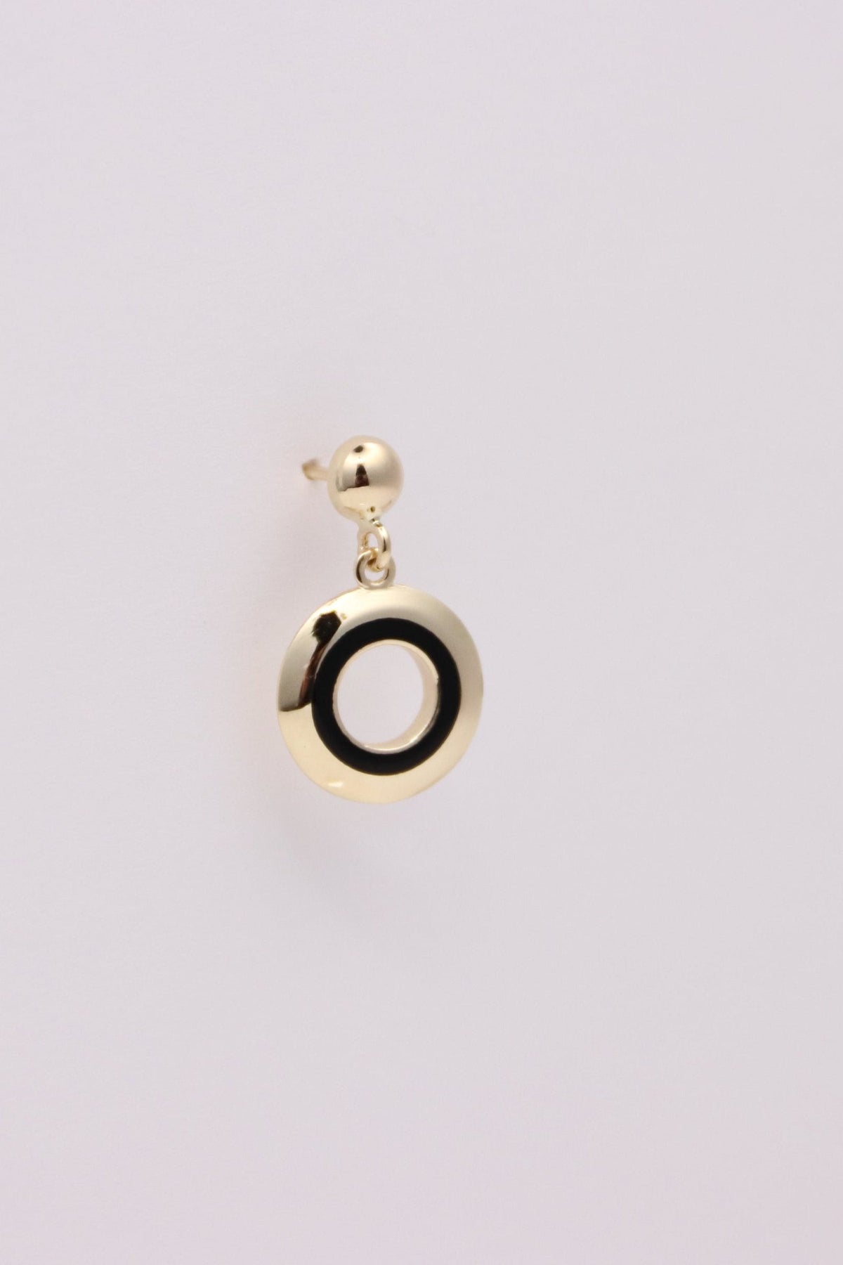 Black and White Circle Earrings