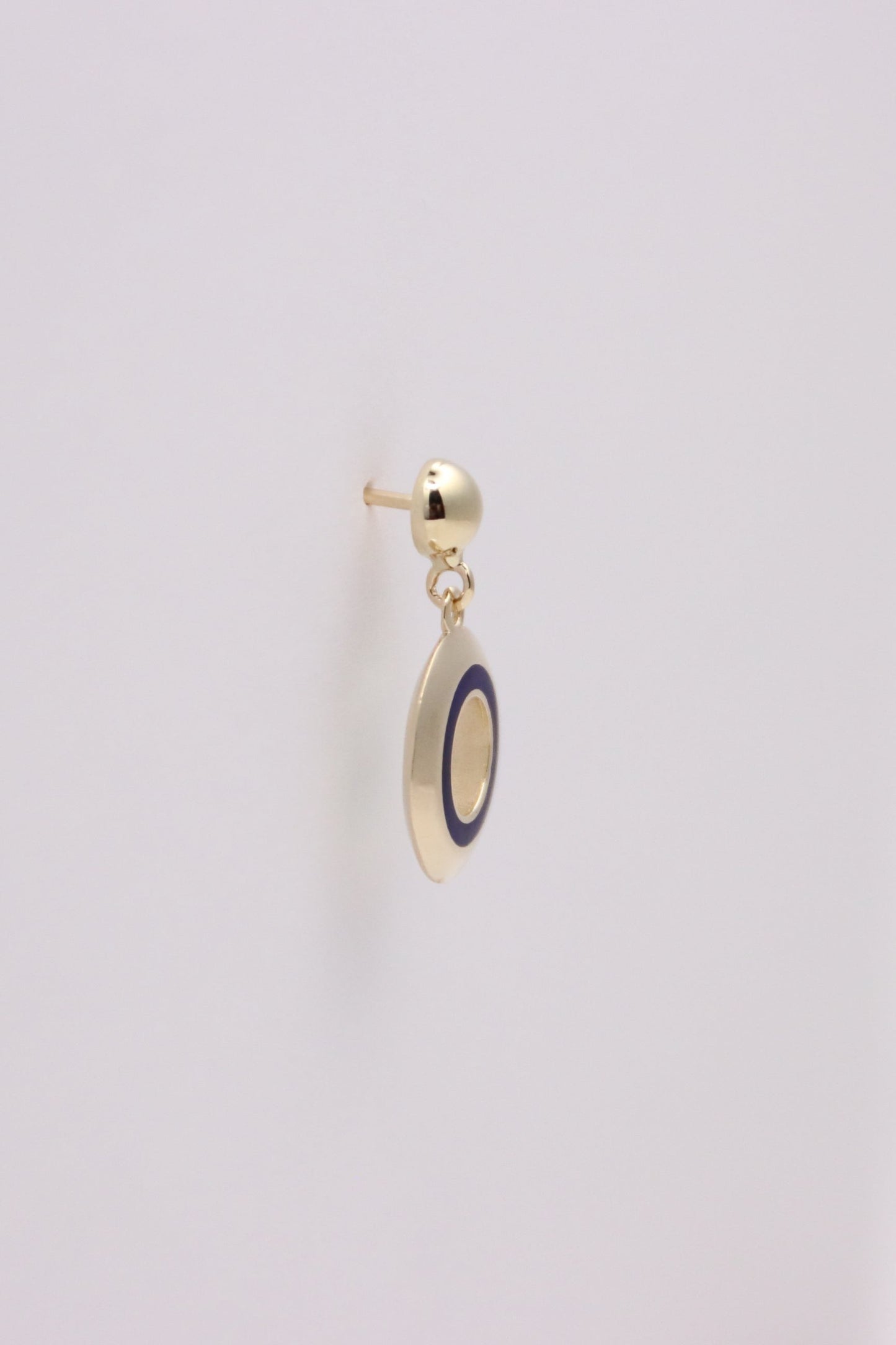Turquoise and Blue Gold Circle Earrings