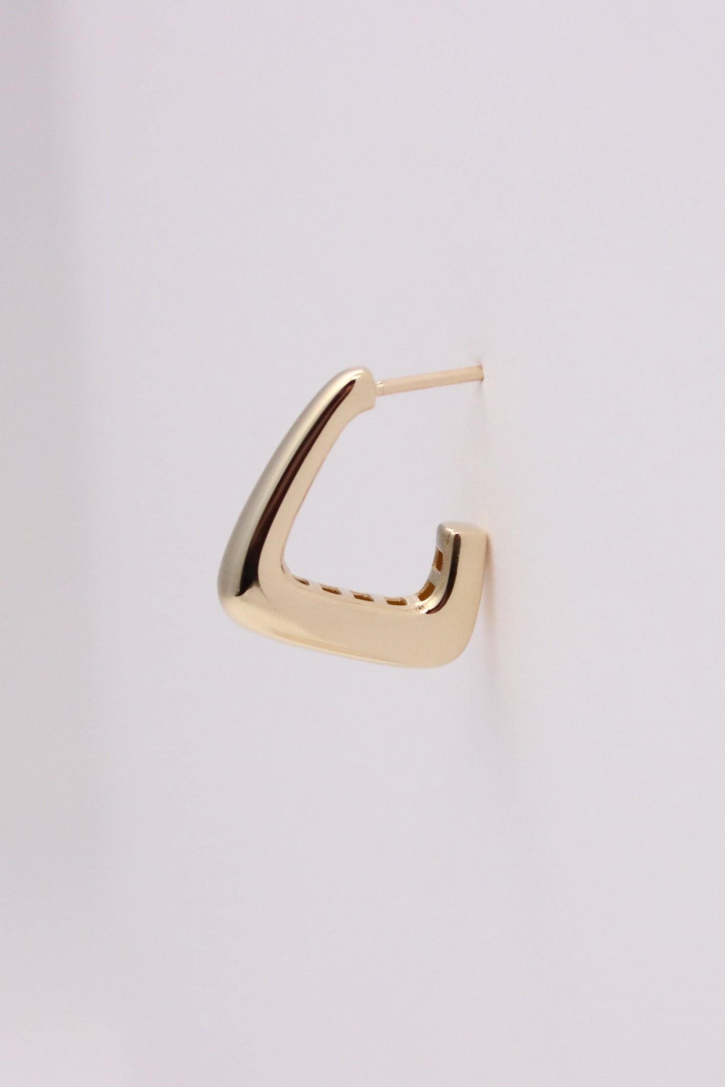 14k Gold J Hoop Earrings