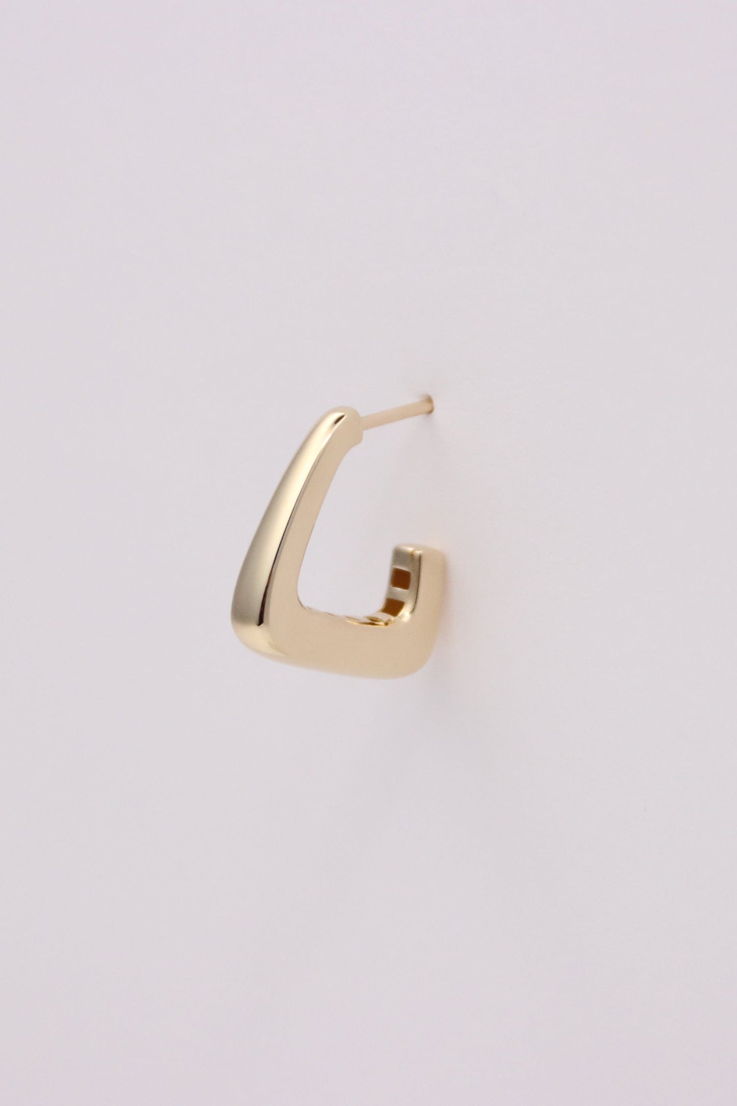 14k Gold J Hoop Earrings