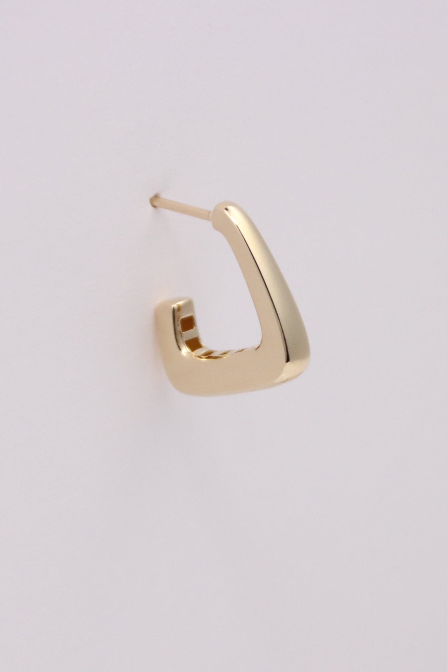 14k Gold J Hoop Earrings