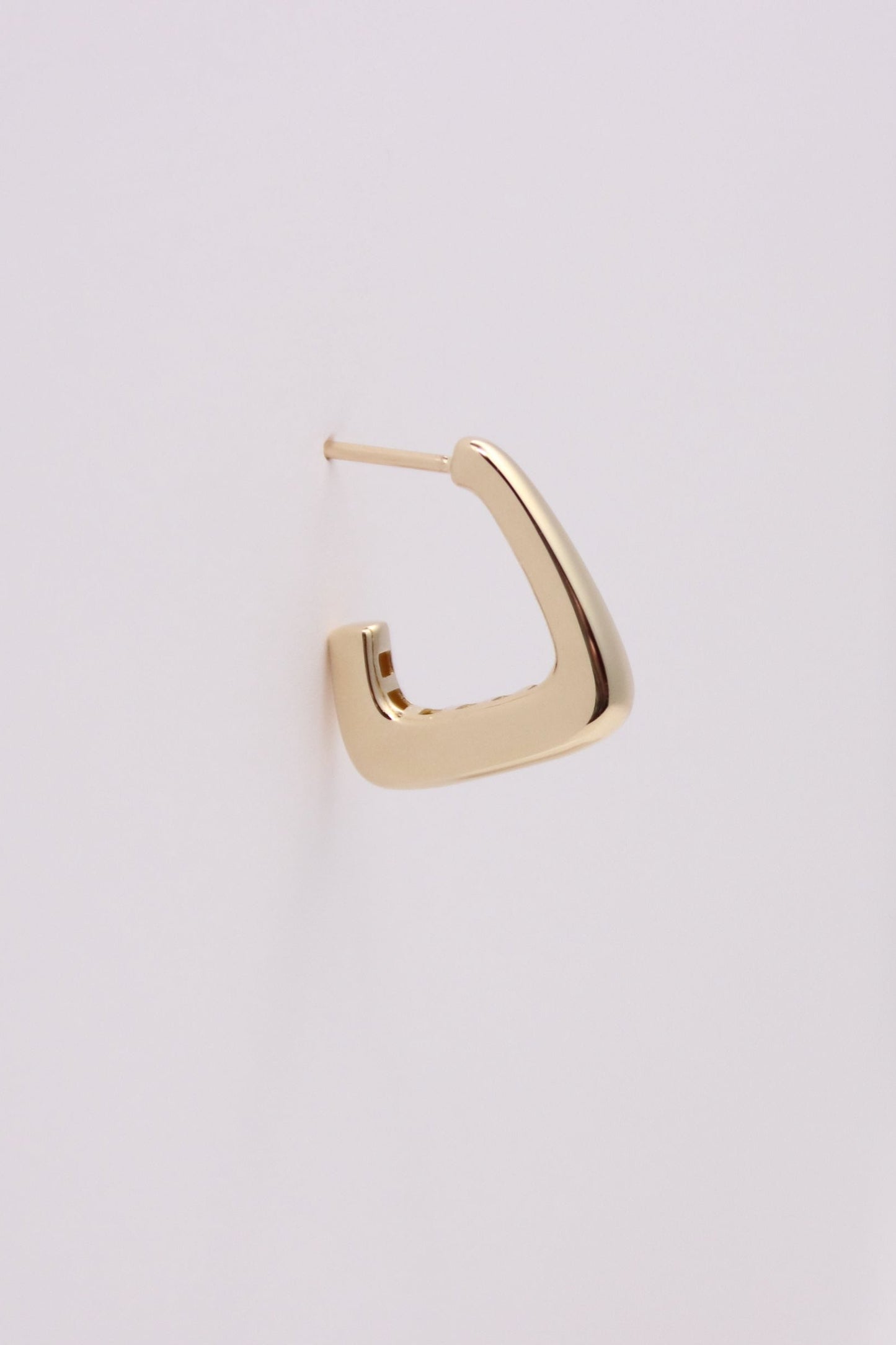 14k Gold J Hoop Earrings
